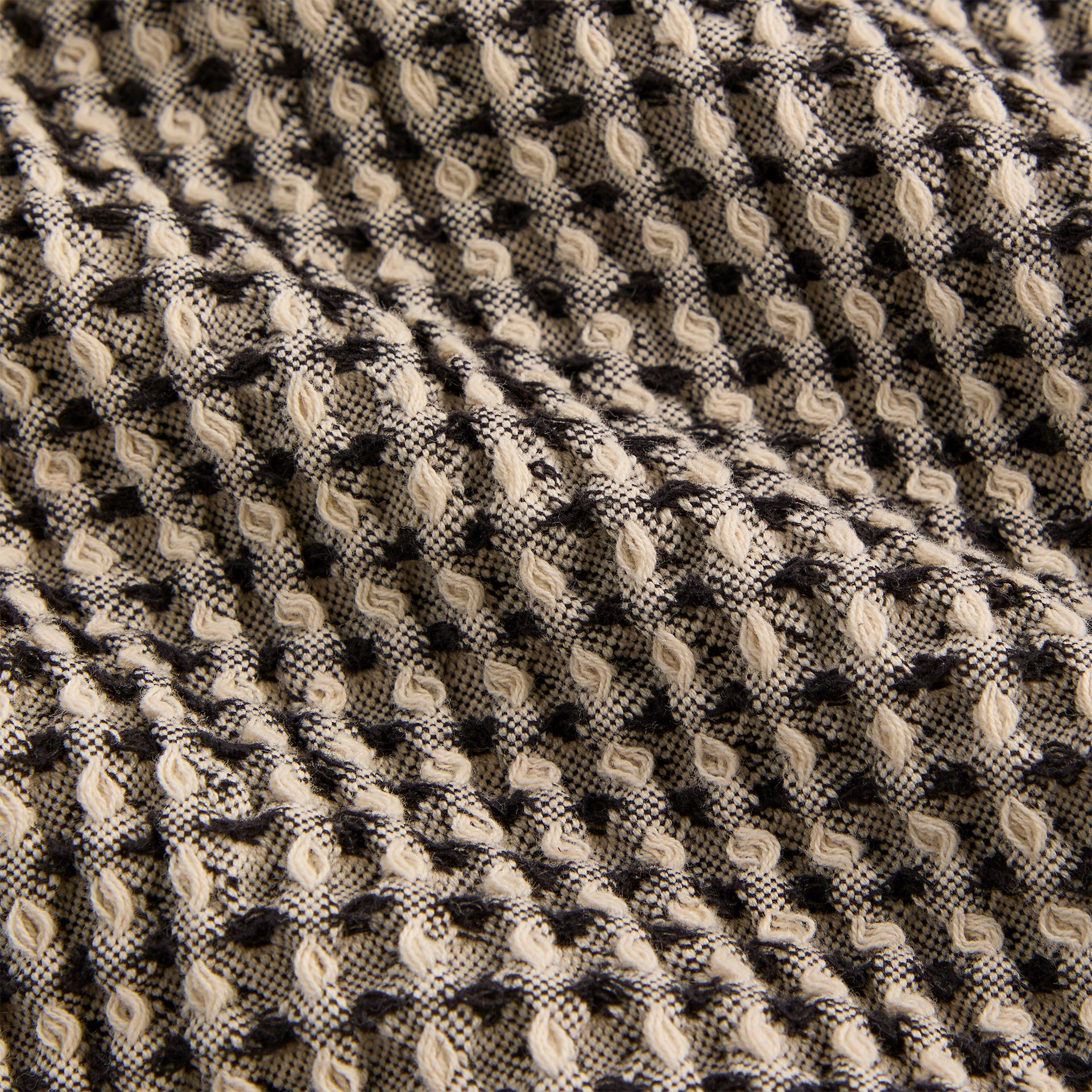 Kith Geometric Diamond Short Sleeve Boxy Collared Overshirt - Black