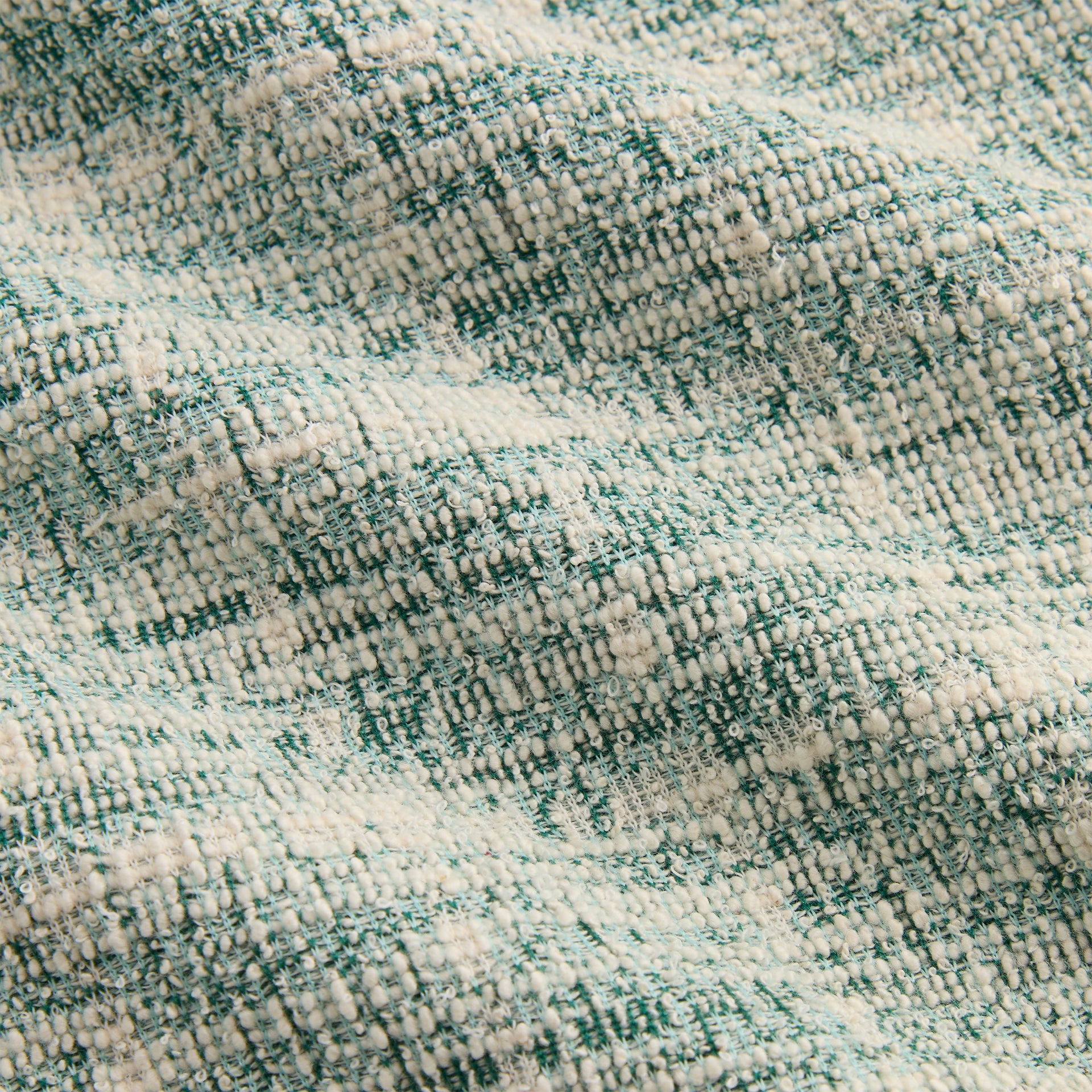 Kith Tweed Short Sleeve Boxy Collared Overshirt - Mykonos