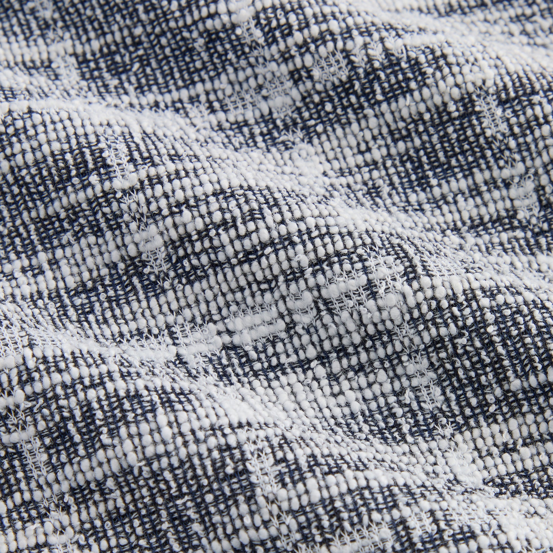 Kith Tweed Long Sleeve Boxy Collared Overshirt - Nocturnal