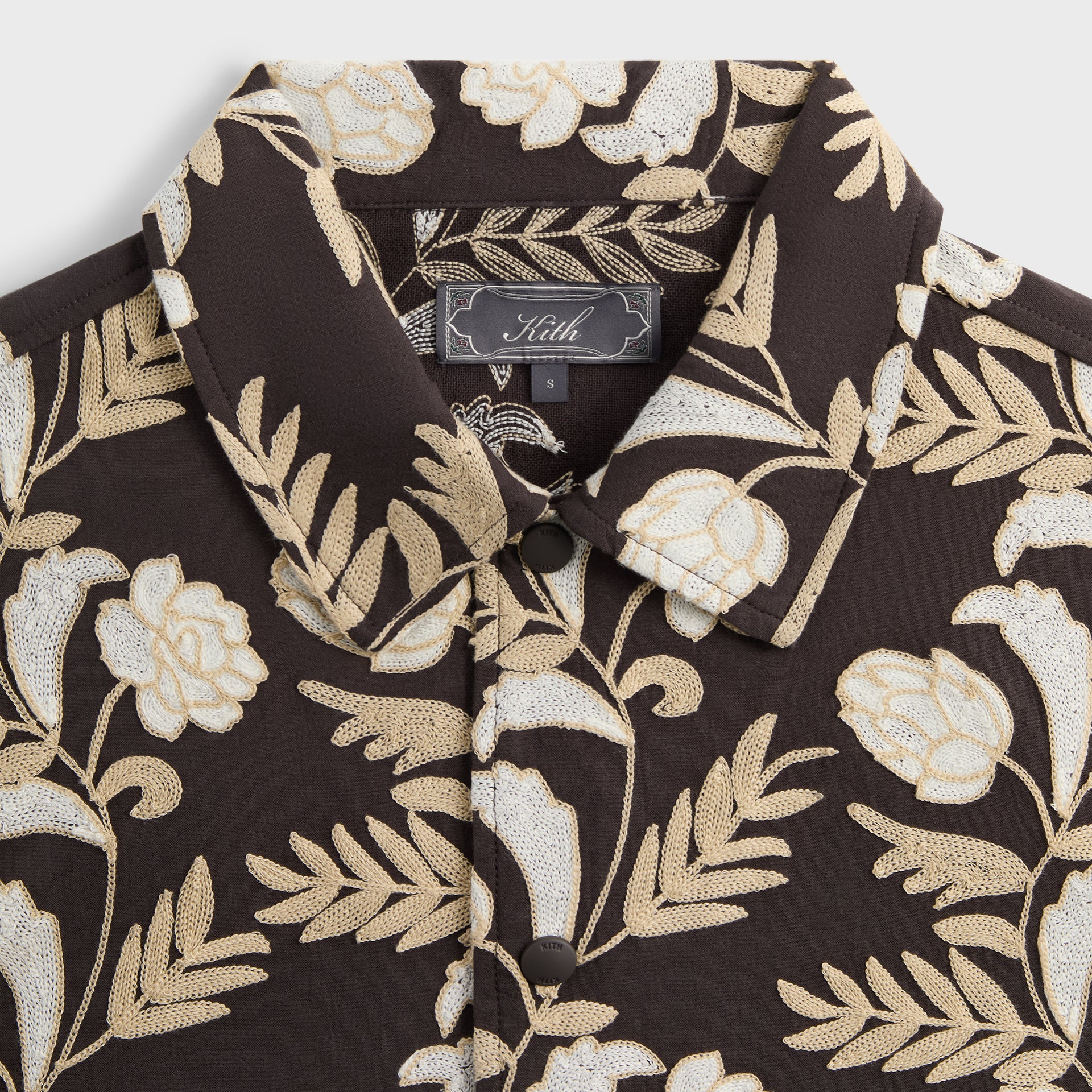 Kith Embroidered Floral Woodpoint Shirt - Kindling