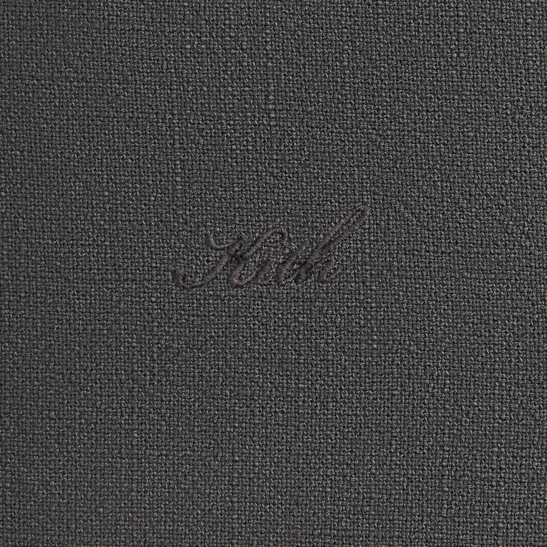 Kith Soft Woven Long Sleeve Boxy Collared Overshirt - Carbon