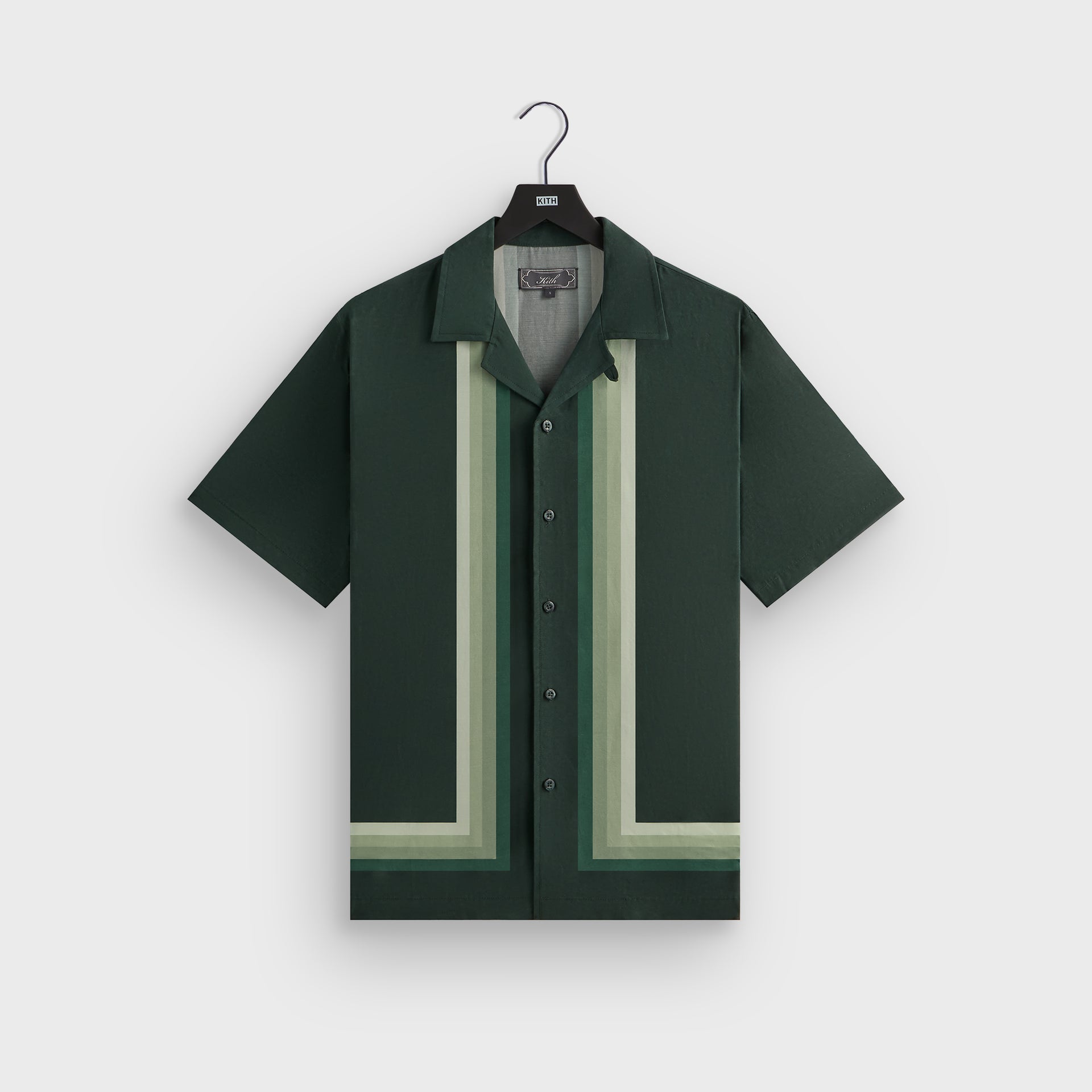 Kith Border Stripe Thompson Camp Collar Shirt - Stadium