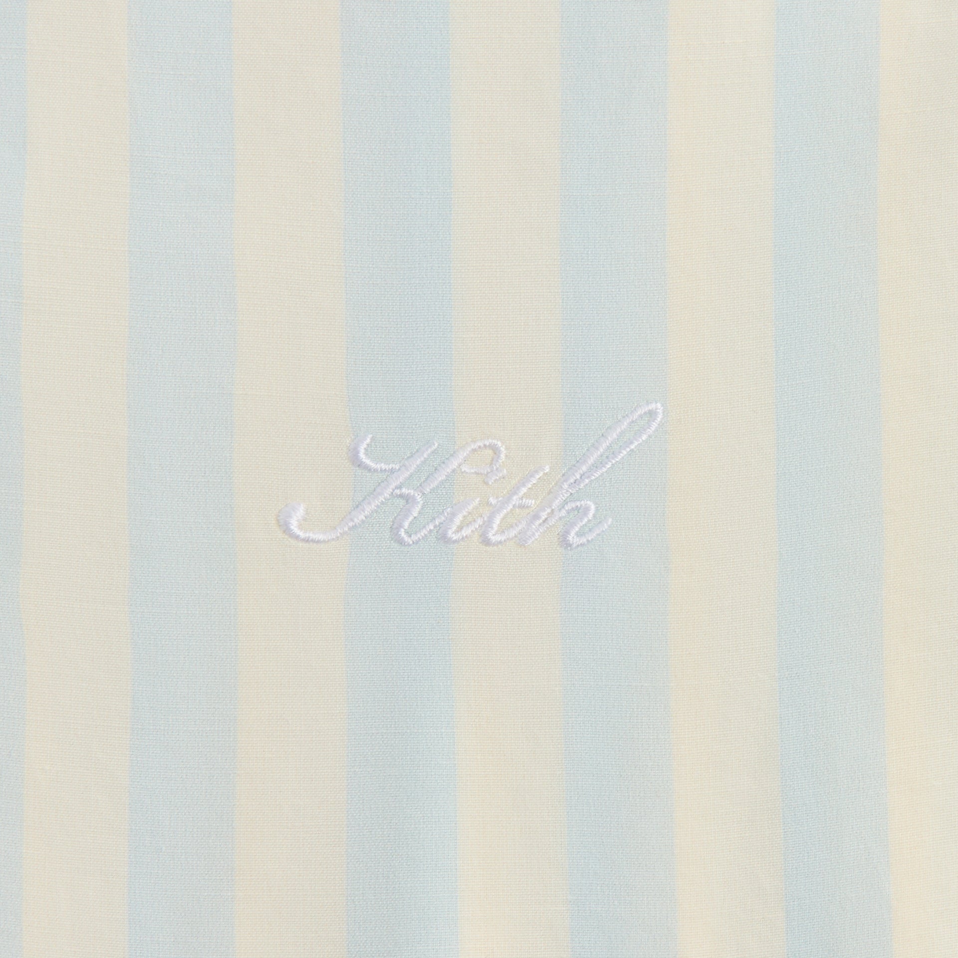 Kith Striped Thompson Camp Collar Shirt - Light Indigo