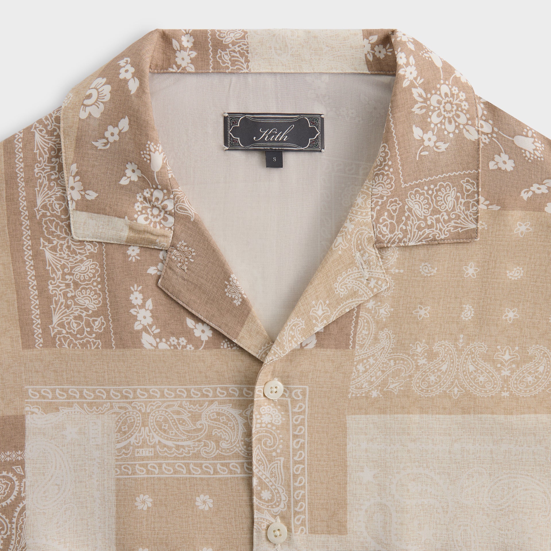 Kith Silk Lyocell Bandana Reade Shirt - Canvas