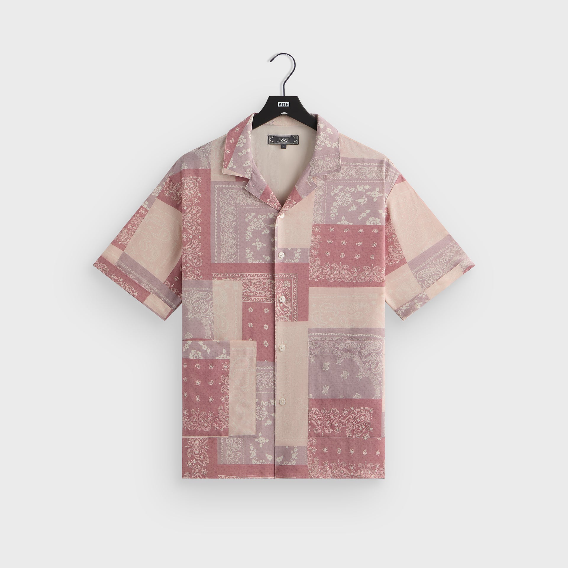 Kith Silk Lyocell Bandana Reade Shirt - Pink Opal