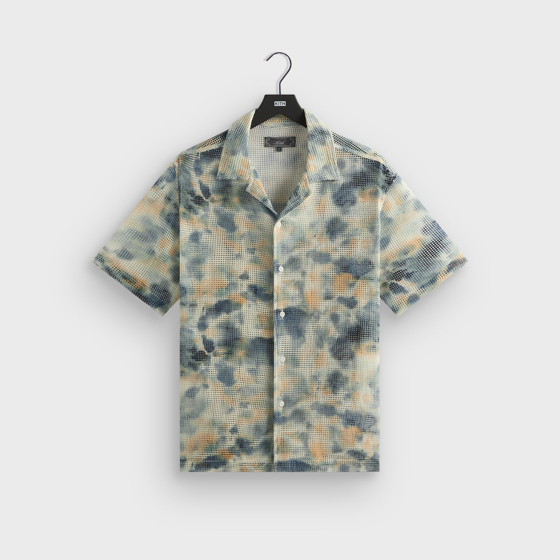 Kith Cotton Mesh Thompson Camp Collar Shirt - Cyanotype