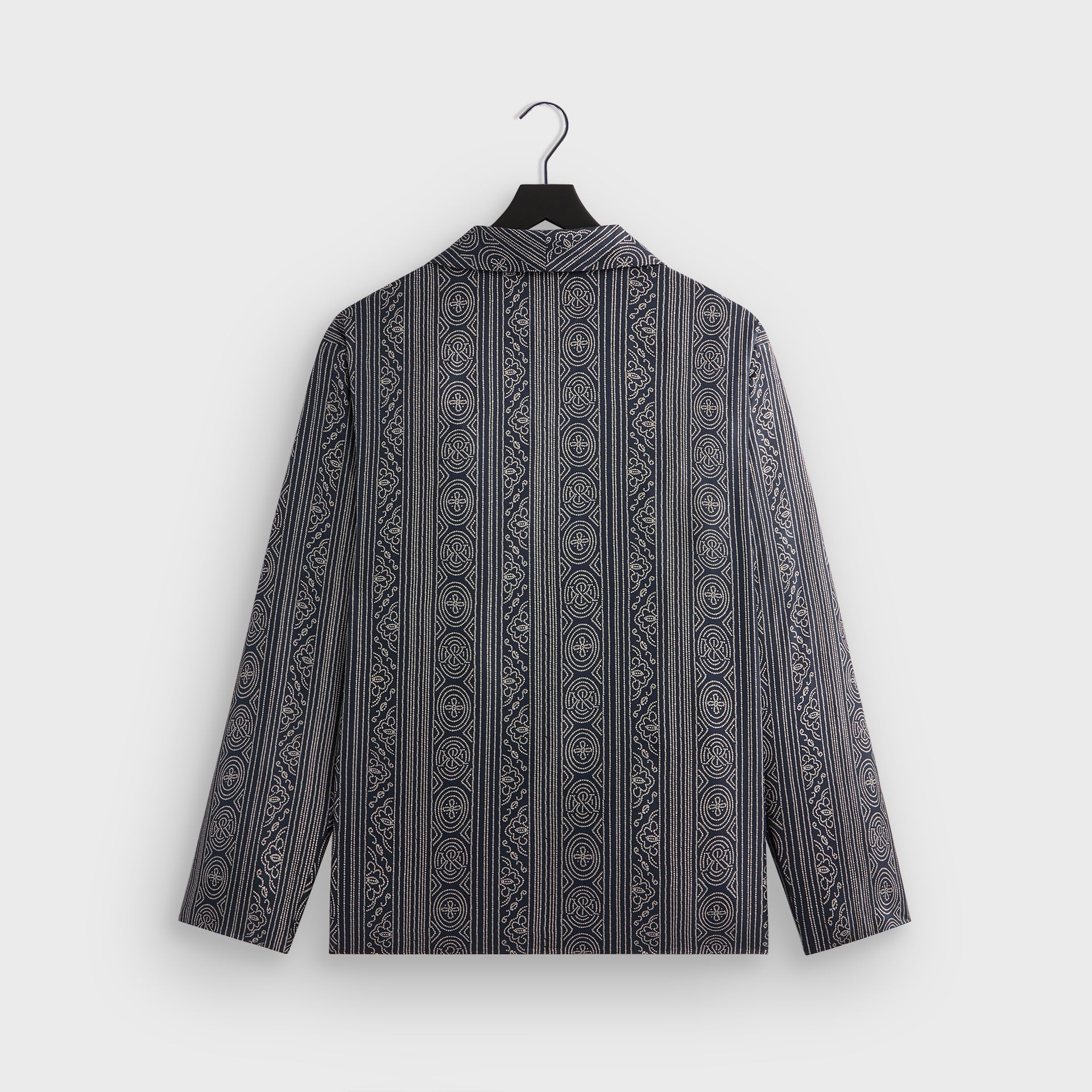 &Kin Batik Stripe Long Sleeve Thompson Crossover Shirt - Nocturnal