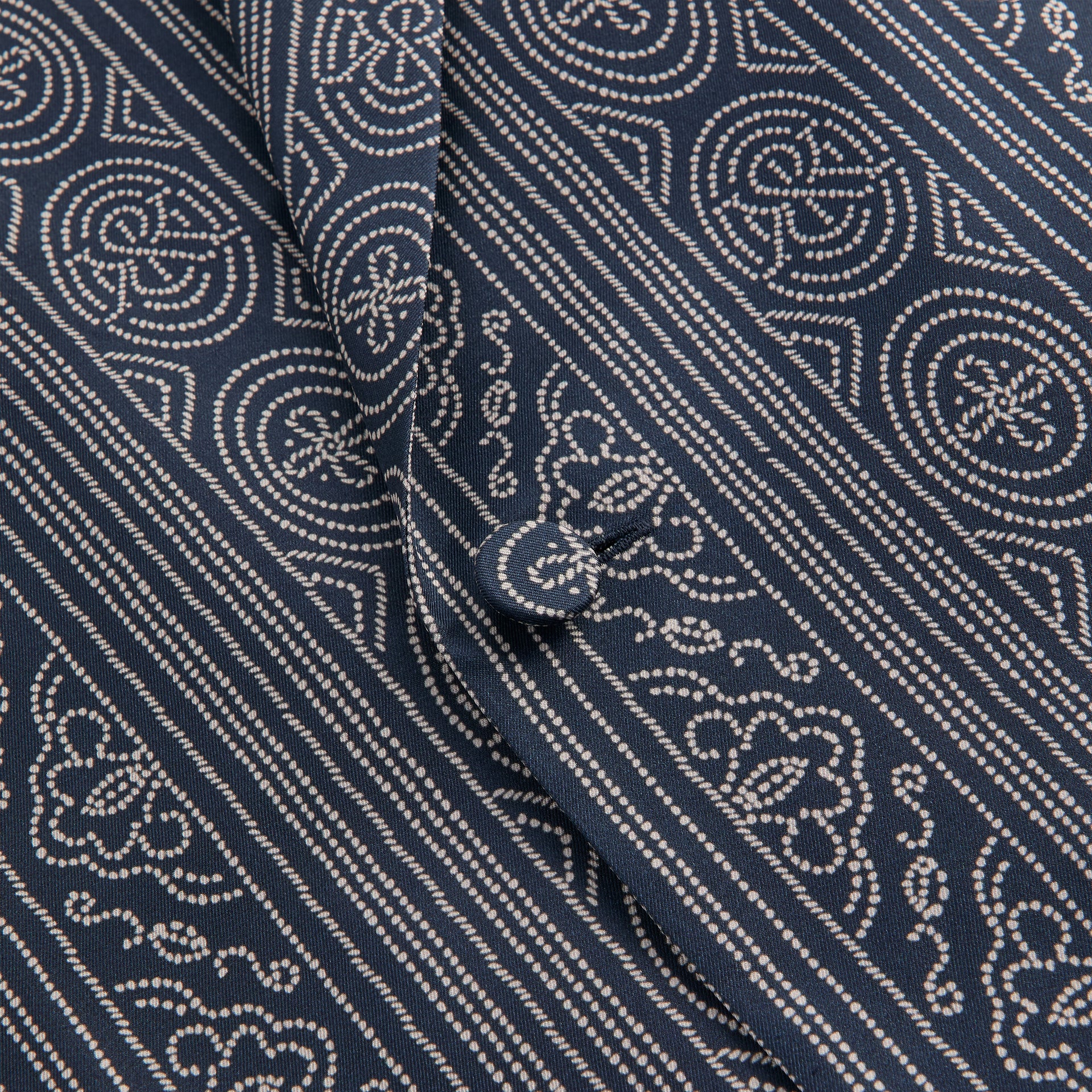 &Kin Batik Stripe Long Sleeve Thompson Crossover Shirt - Nocturnal