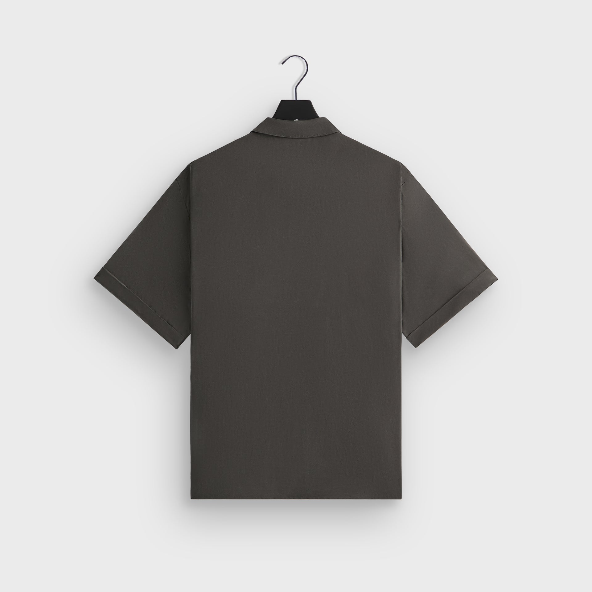 &Kin Silk Habotai Short Sleeve Reade Shirt -  Somber