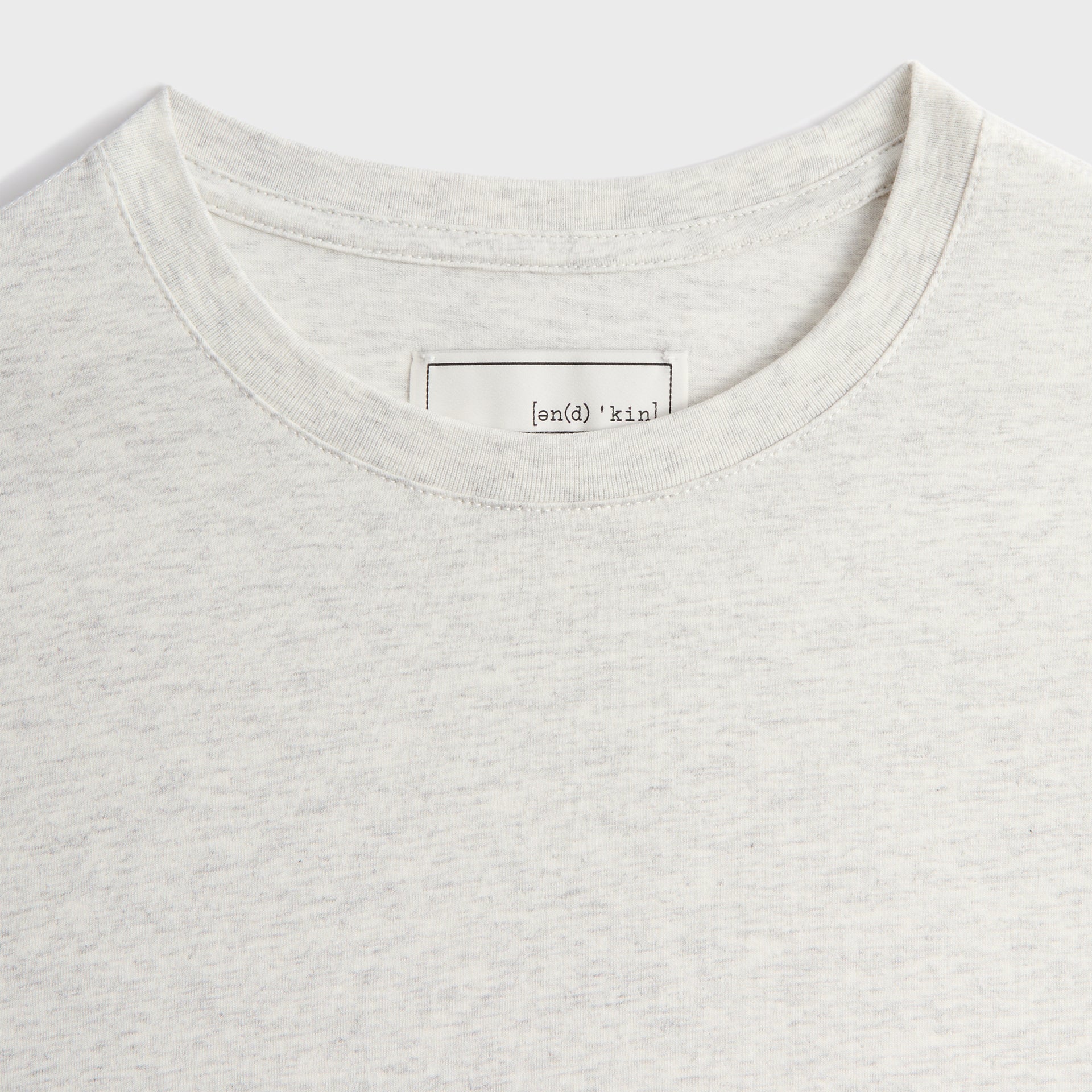 &Kin Pima Jersey Short Sleeve Heathrow Tee - Light Heather Grey