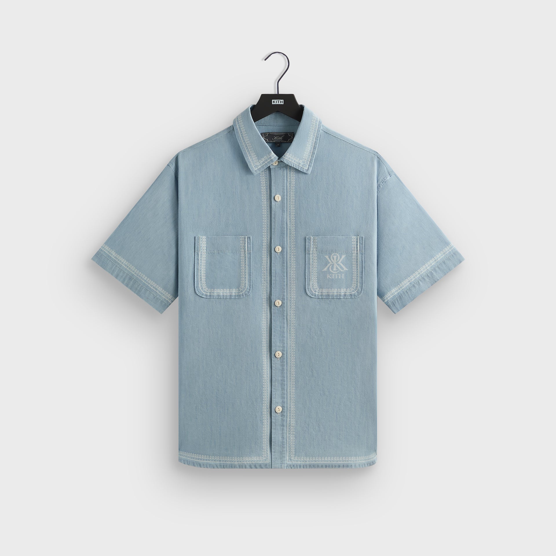 Kith Chambray Paxton Short Sleeve Buttondown -  Light Indigo