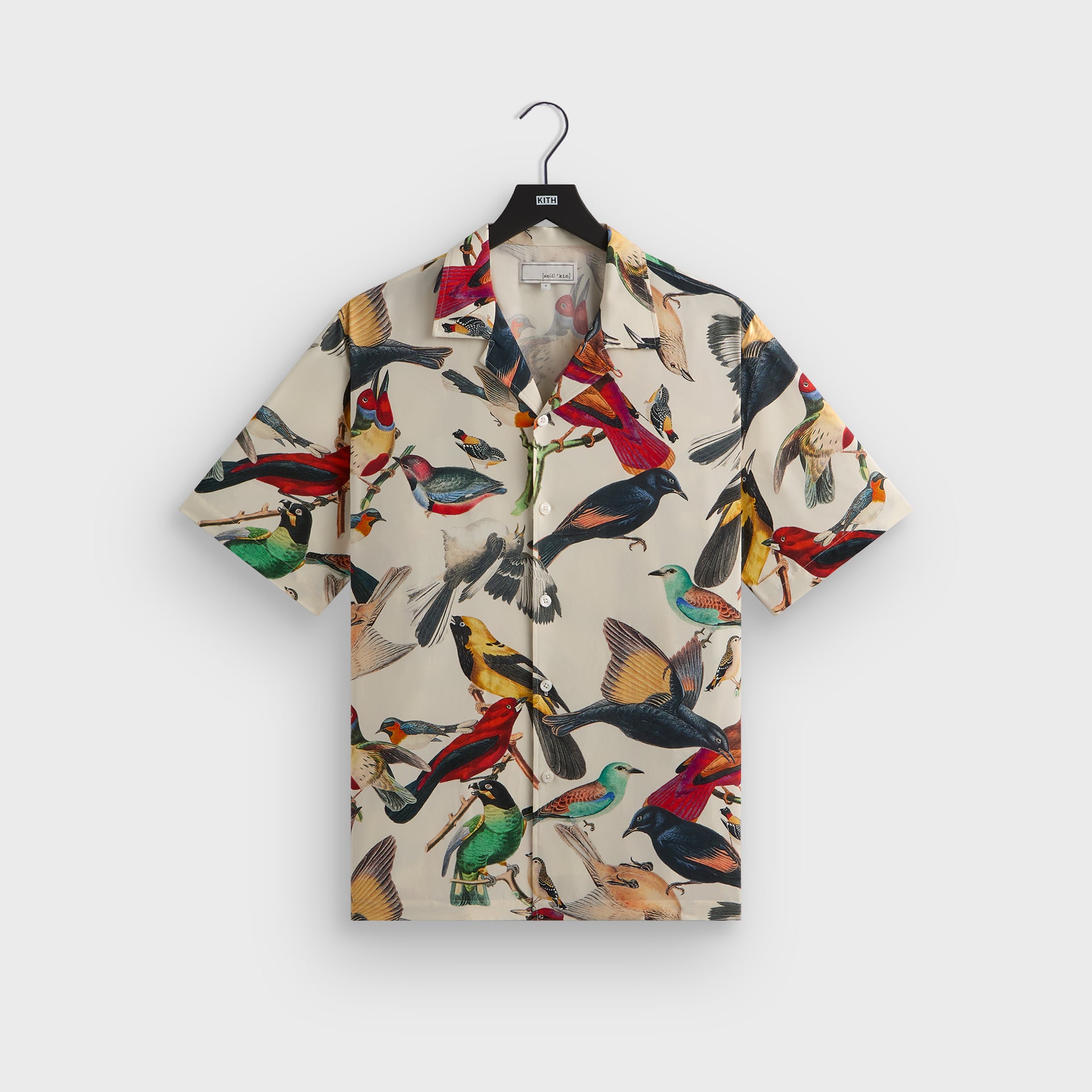&Kin Tropical Bird Camp Collar Shirt - Sandrift