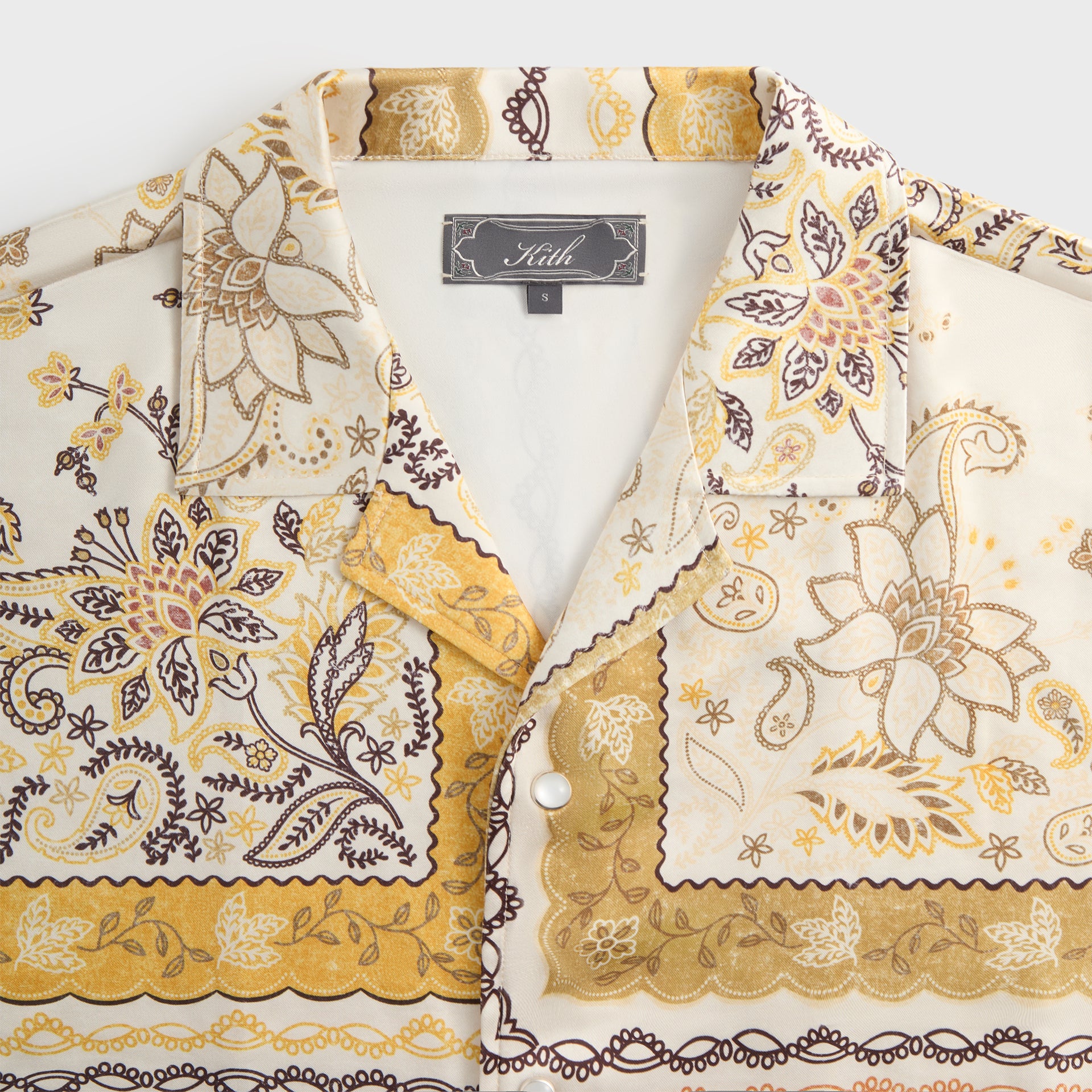 Kith Panelled Bandana Thompson Camp Collar Shirt - Sandrift