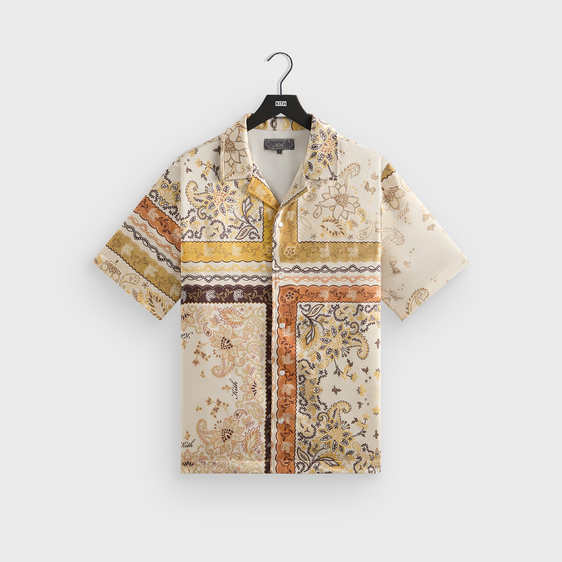 Kith Panelled Bandana Thompson Camp Collar Shirt - Sandrift