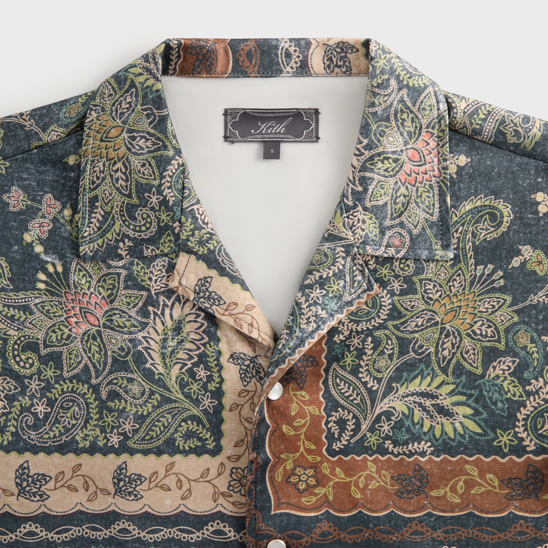 Kith Panelled Bandana Thompson Camp Collar Shirt - Stadium