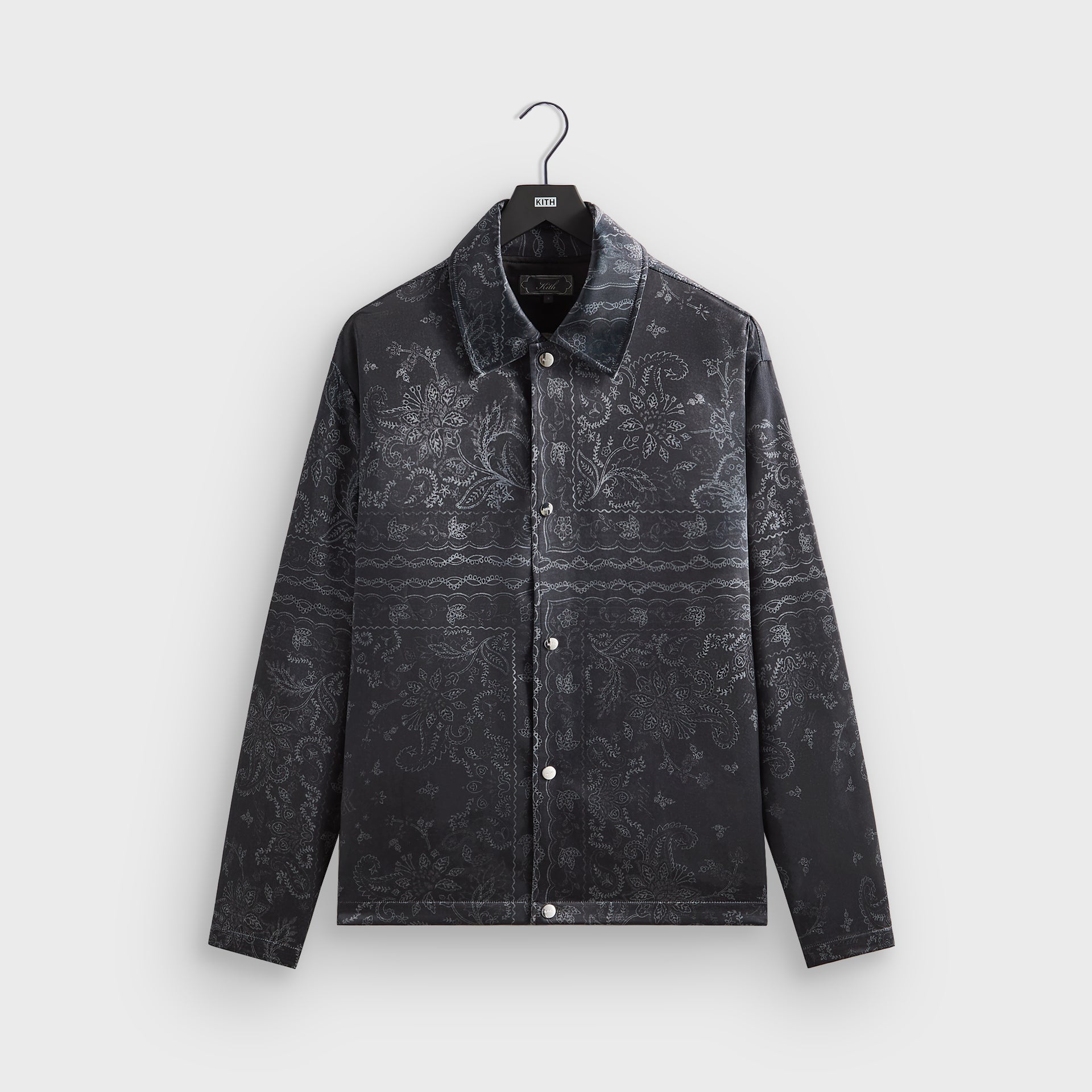 Kith Panelled Bandana Long Sleeve Coaches Jacket - Black