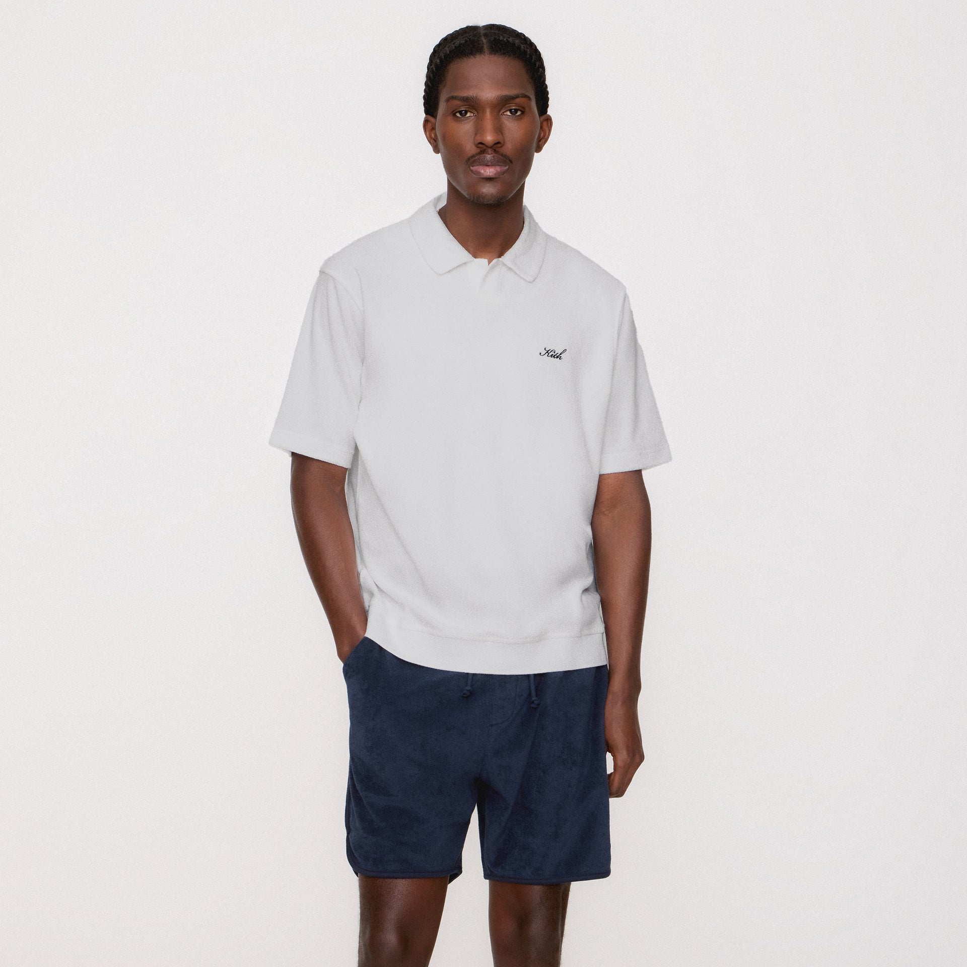 Kith Plush Terry Leo Polo - White