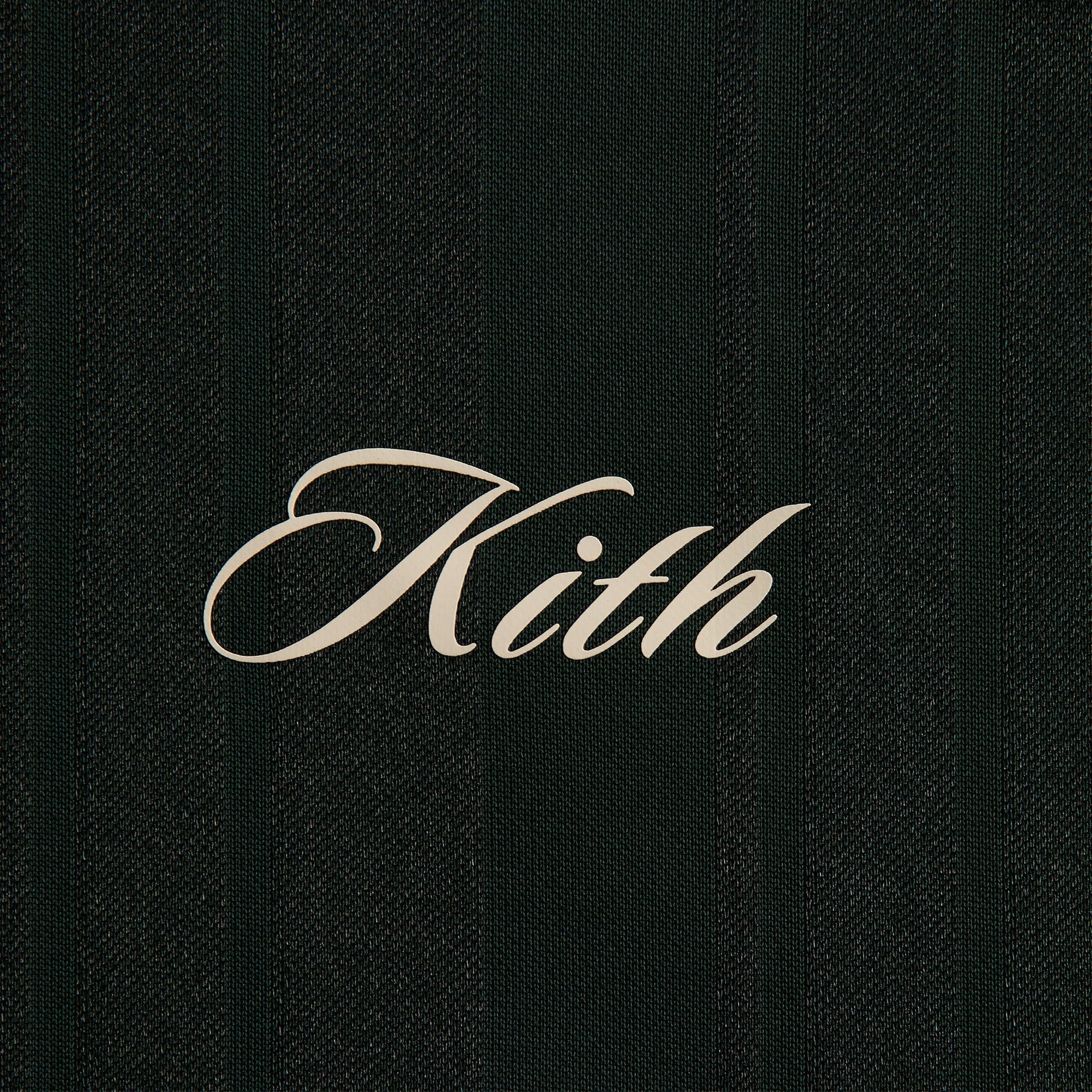 Kith Pinstripe Tricot Panelled Long Sleeve Tap In Polo - Stadium