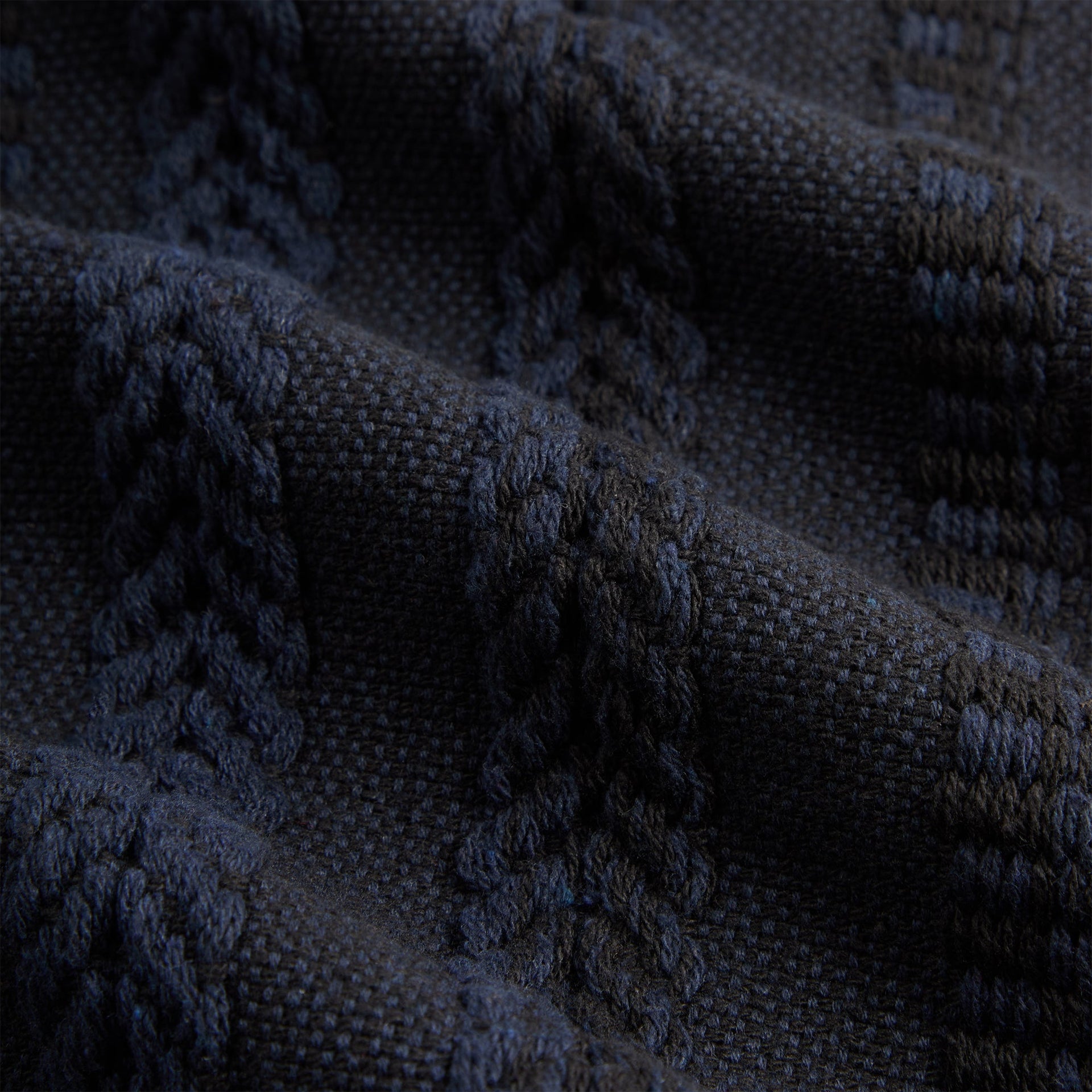 Kith Mixed Stripe Tweed Boxy Collared Overshirt - Nocturnal