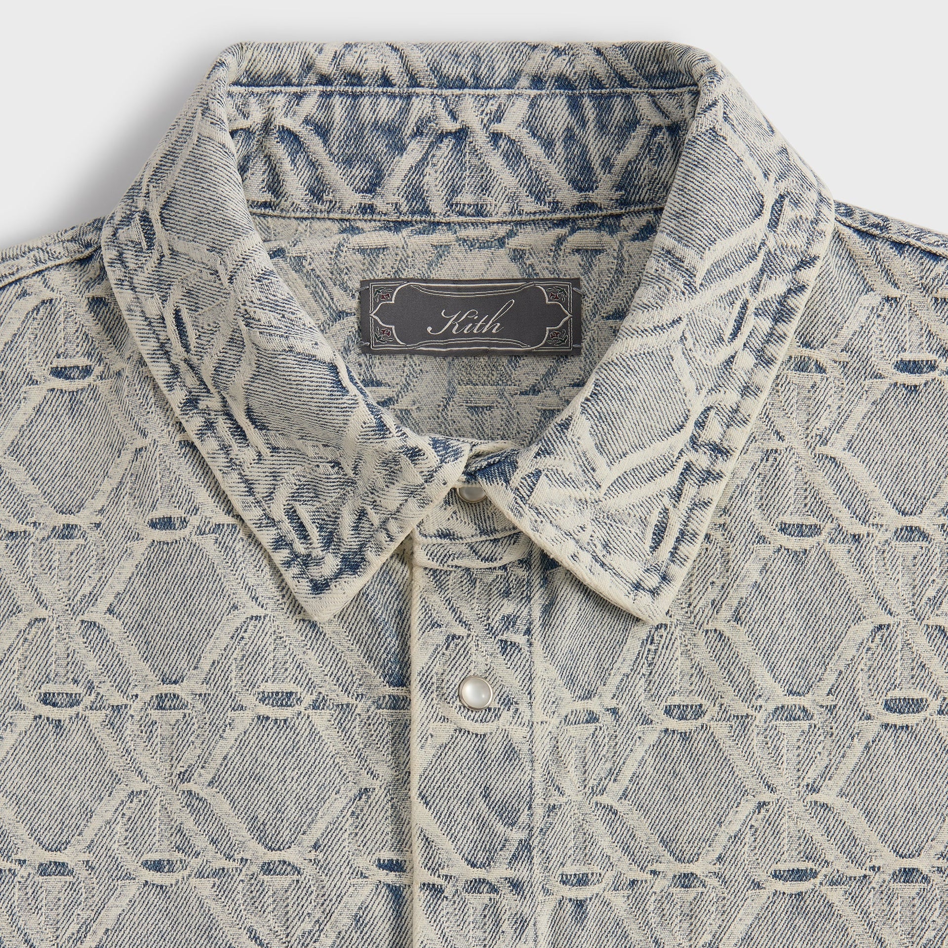 Kith Jacquard Crest Denim Apollo Shirt - Atom
