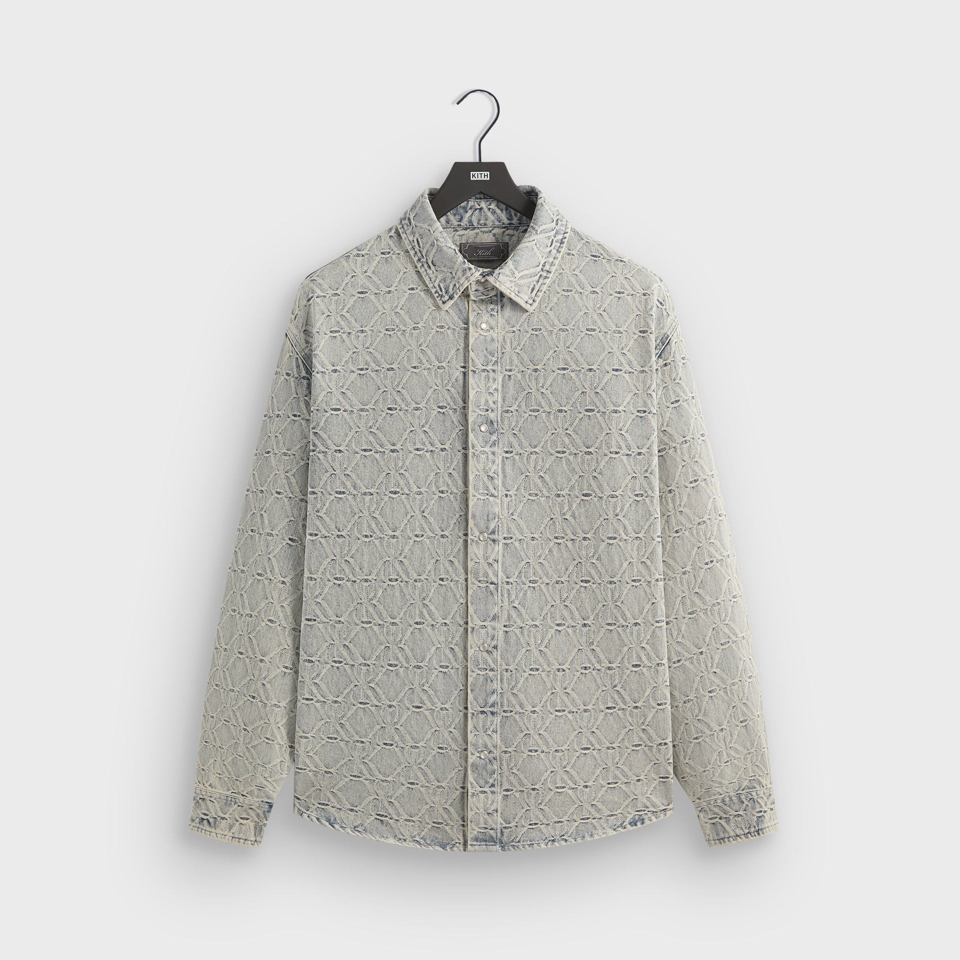 Kith Jacquard Crest Denim Apollo Shirt - Atom