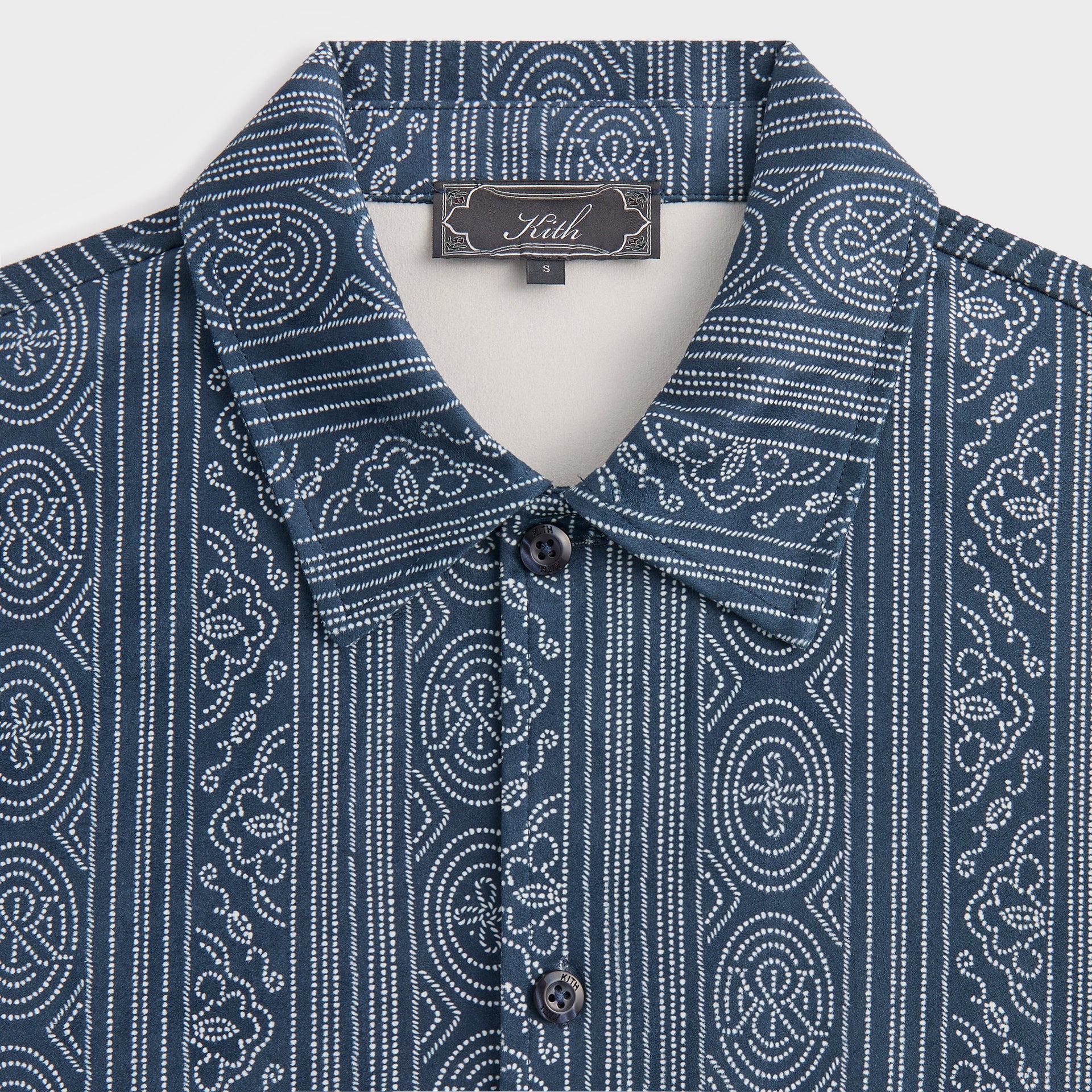 Kith Isaac Microsuede Long Sleeve Button Down - Nocturnal