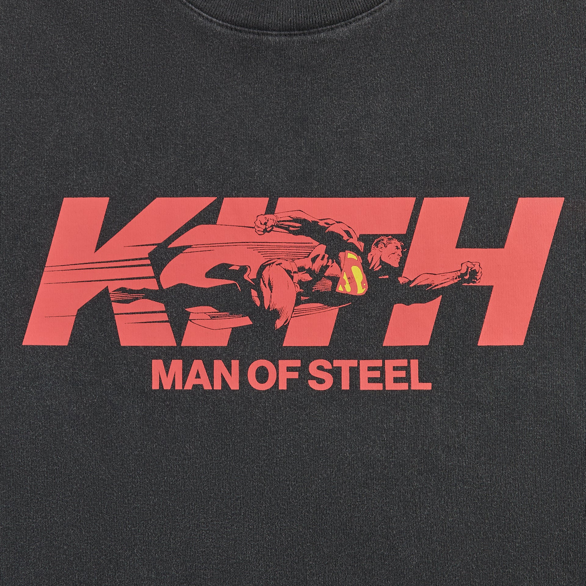 Superman | Kith Man of Steel Vintage Tee - Black