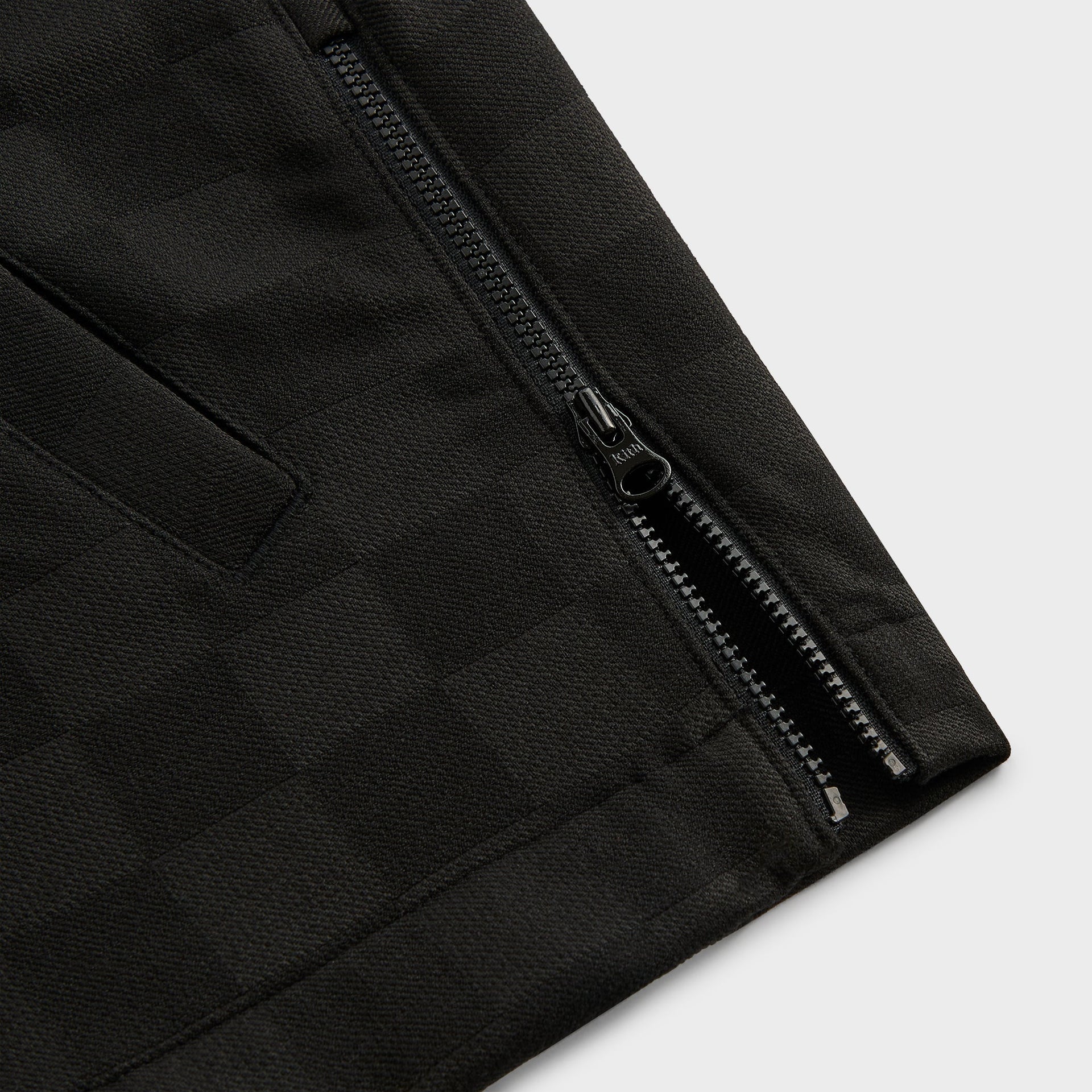 Kith Double Weave Davis Quarter Zip Pullover - Black