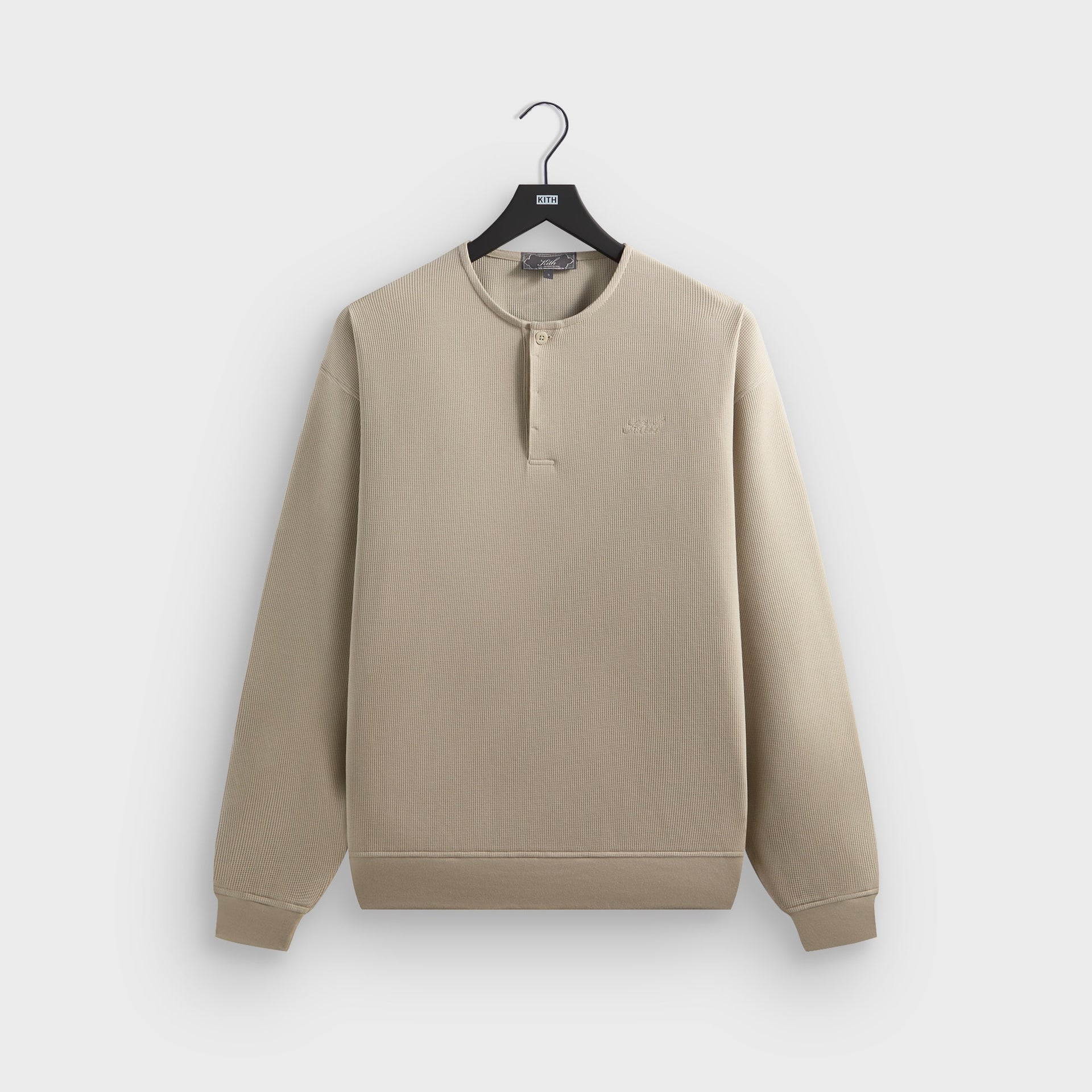 Kith Micro Waffle Colby Pullover - Plaster