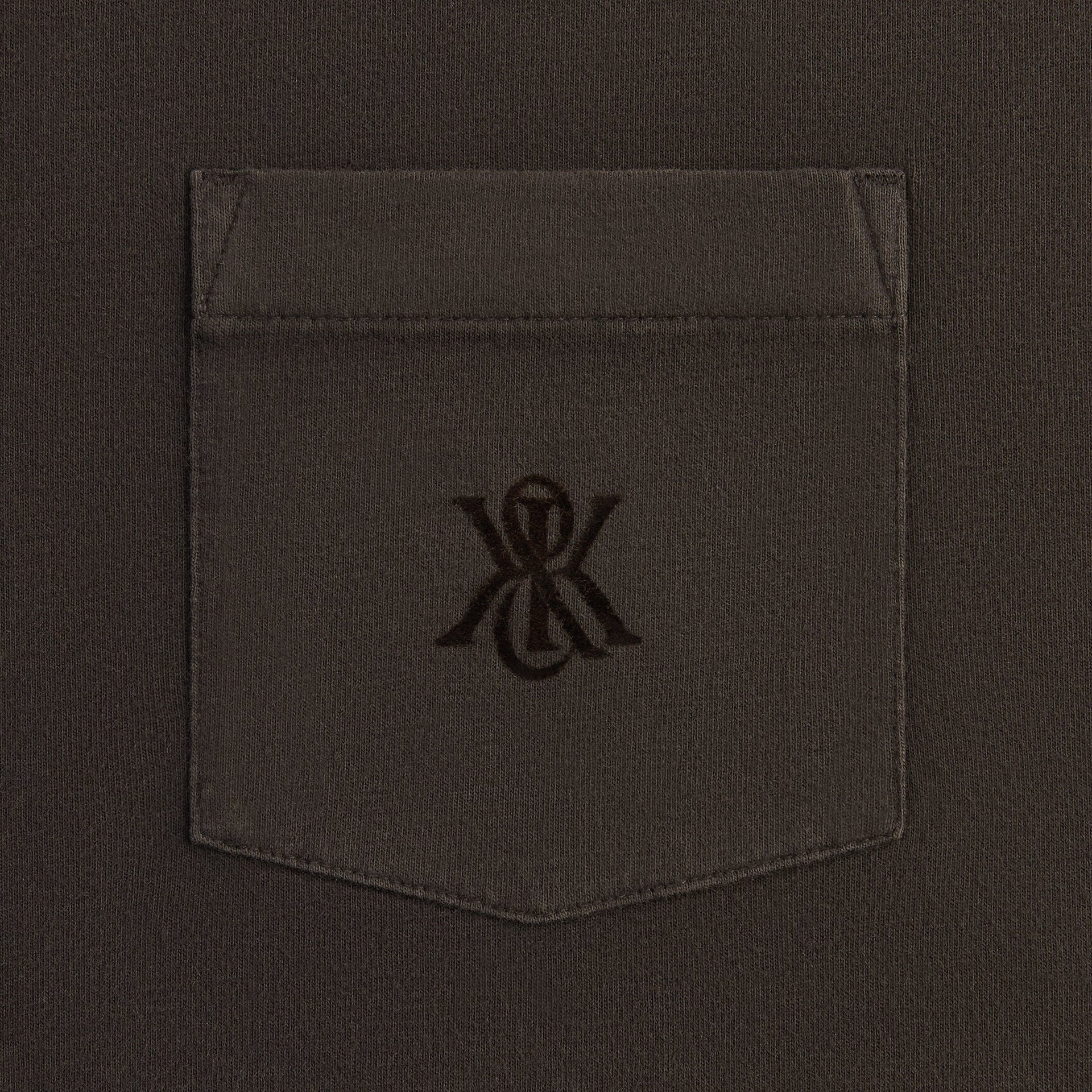 Kith Sueded Jersey Long Sleeve Leonard Pocket Tee - Derby