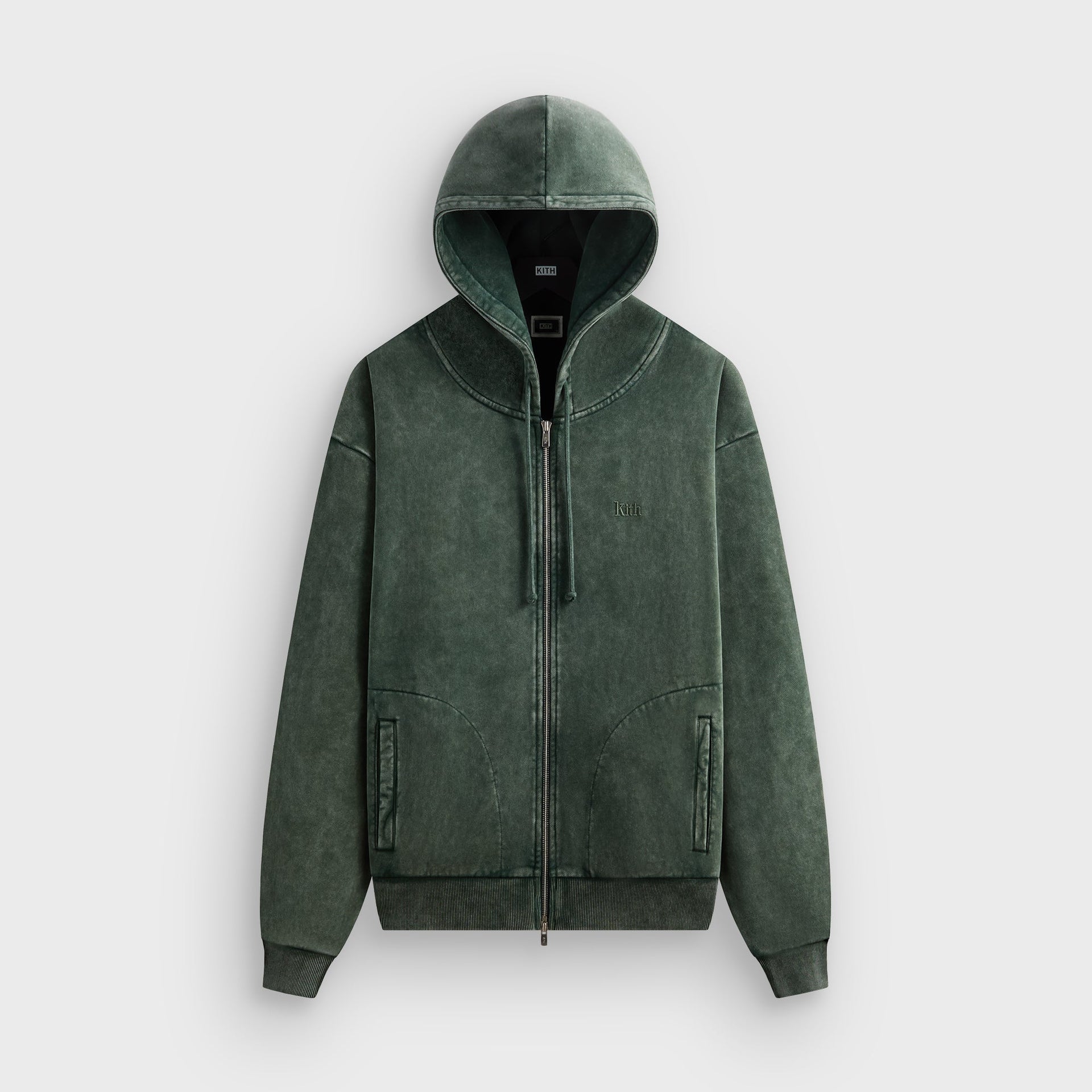 Kith Antique Wash Full Zip Nelson Hoodie - Stadium