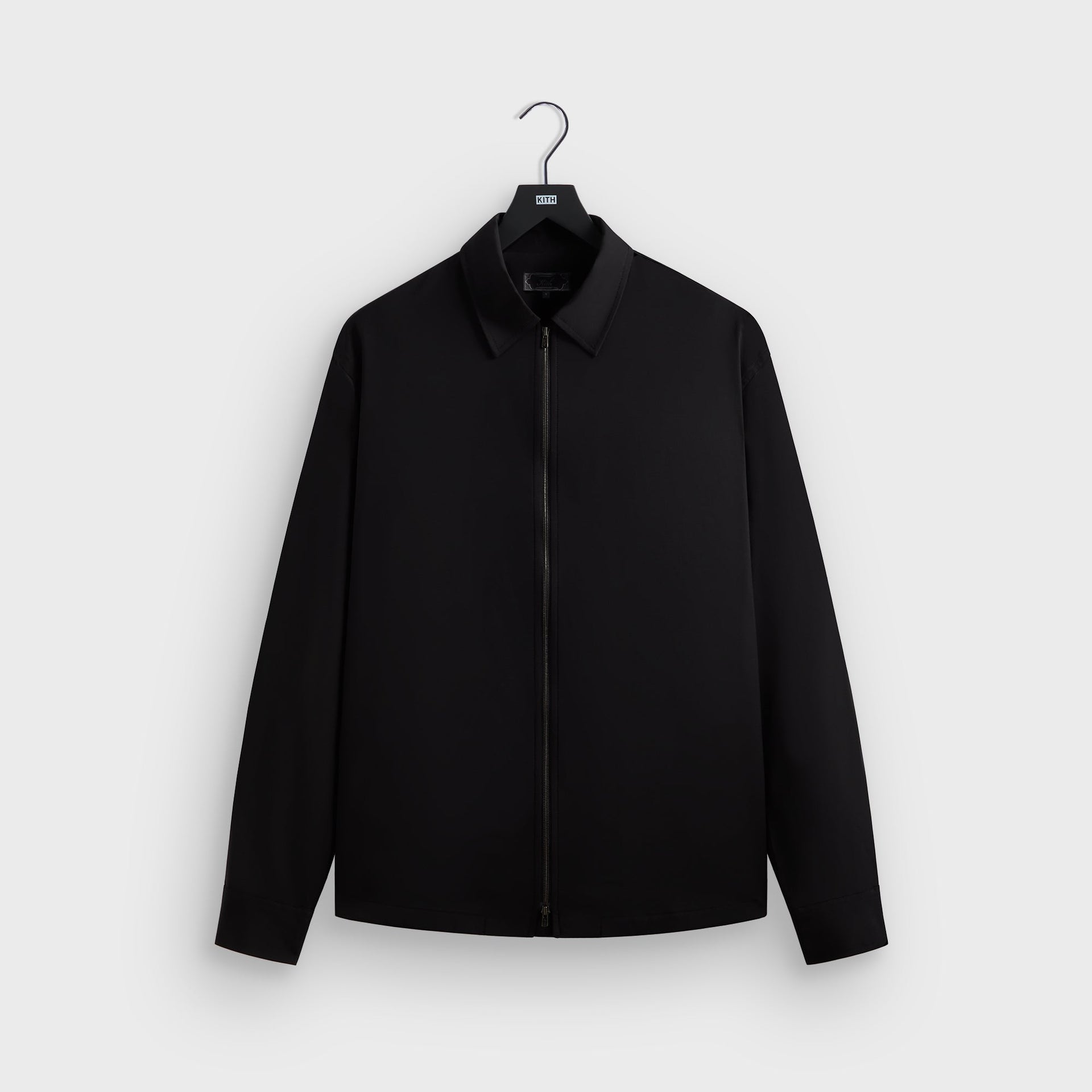 Kith Tropical Wool Marquis Zip Up Shirt - Black