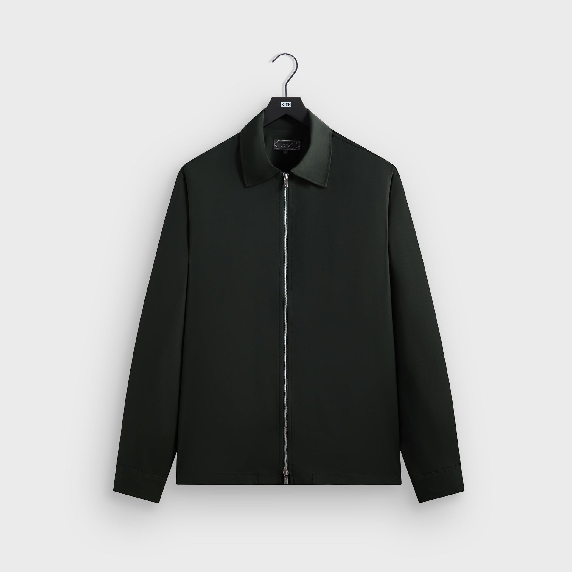 Kith Tropical Wool Marquis Zip Up Shirt - Stadium