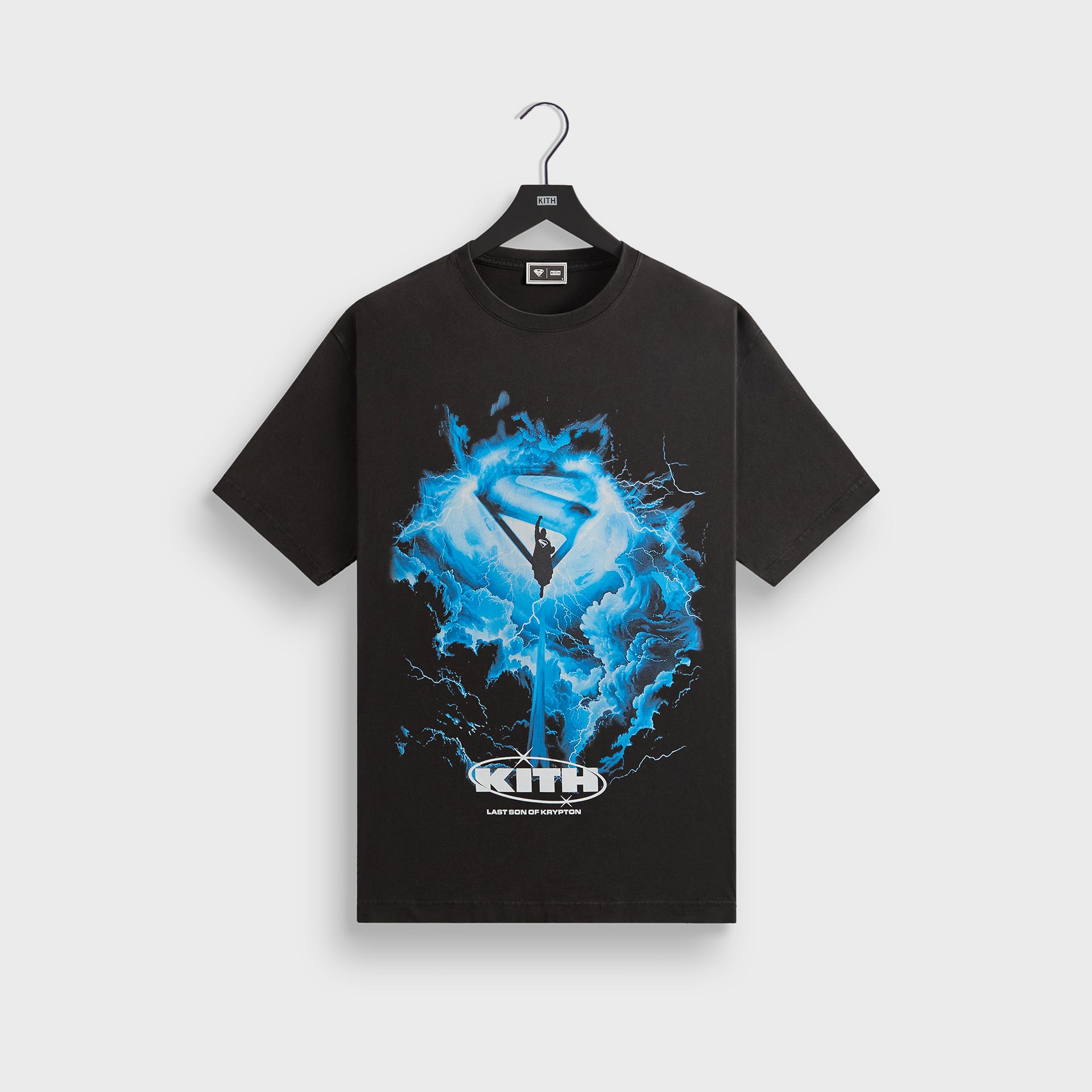Superman | Kith (2025 Movie) Lightning Vintage Tee - Black