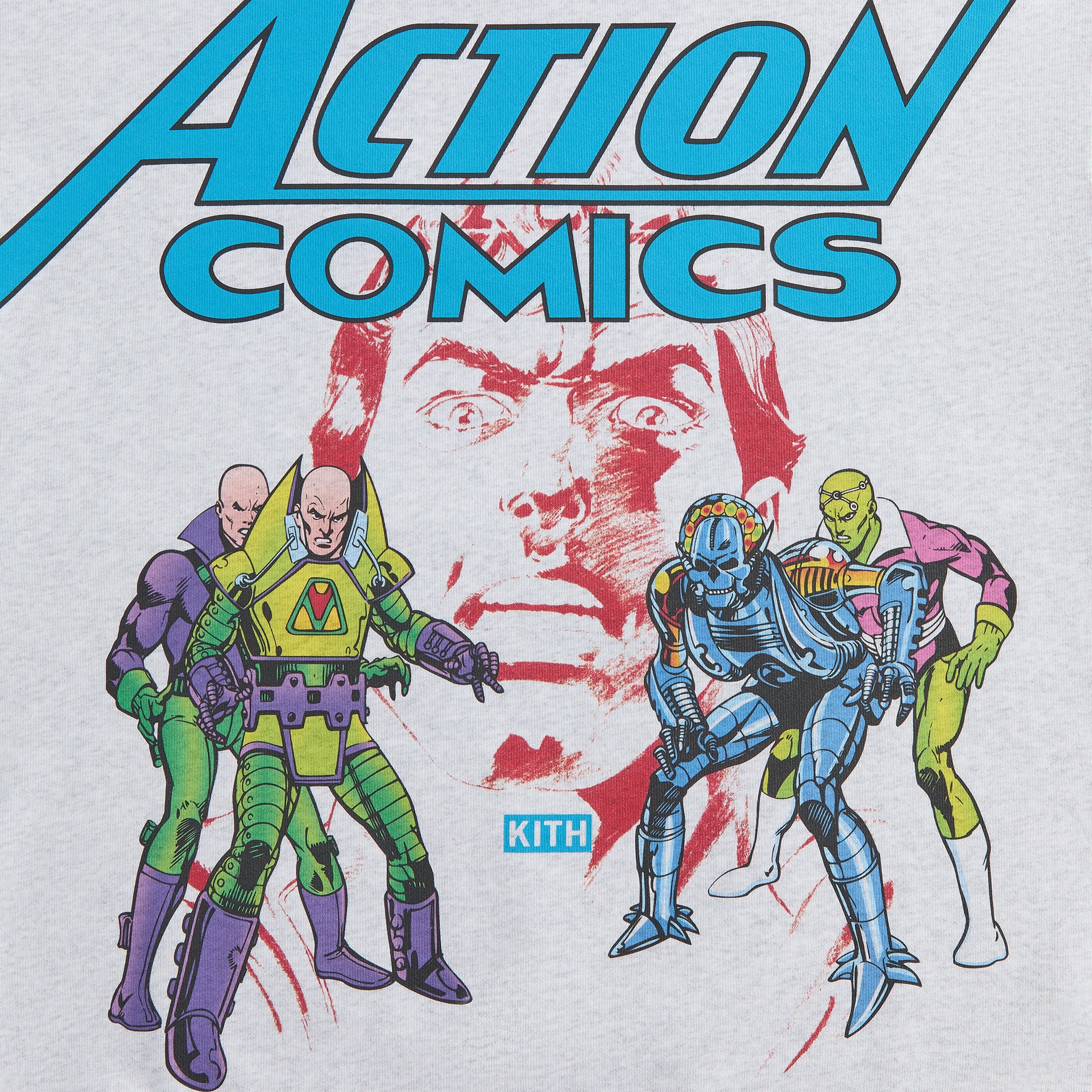 Superman | Kith Action Comics Nelson Crewneck - Light Heather Grey