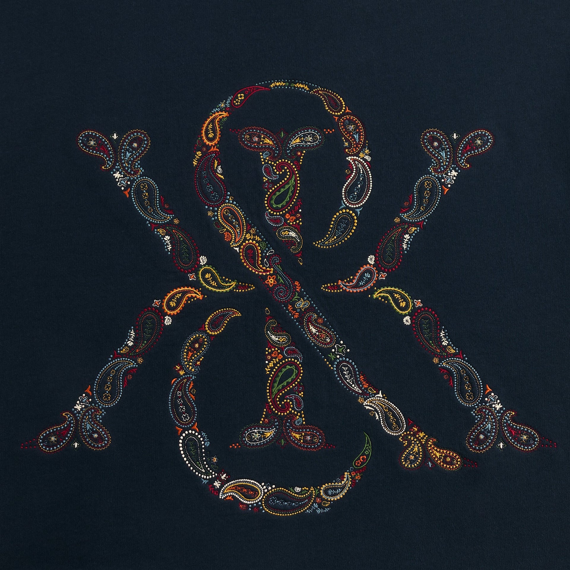 Kith & Kin Paisley Crest Nelson Crewneck - Nocturnal