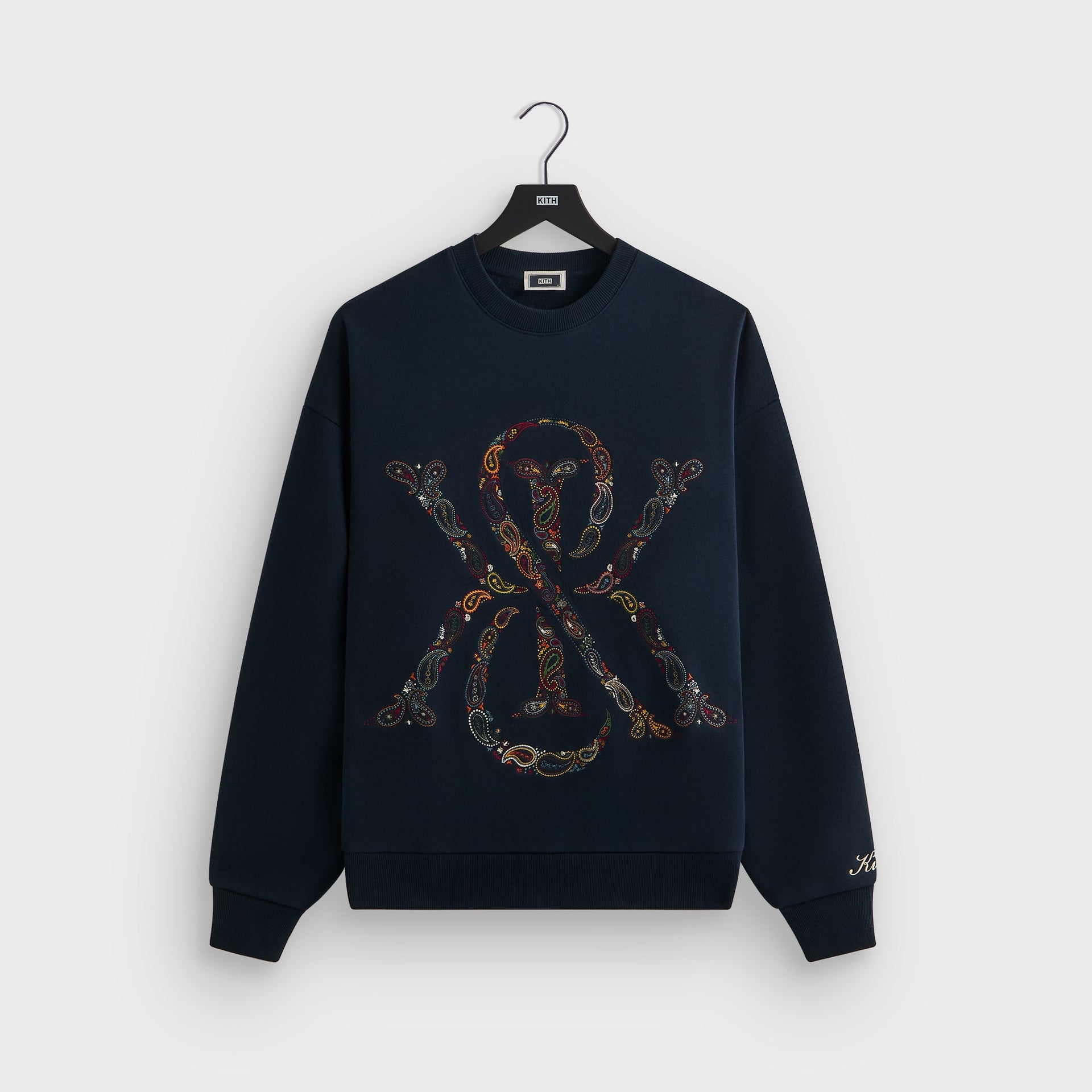 Kith & Kin Paisley Crest Nelson Crewneck - Nocturnal