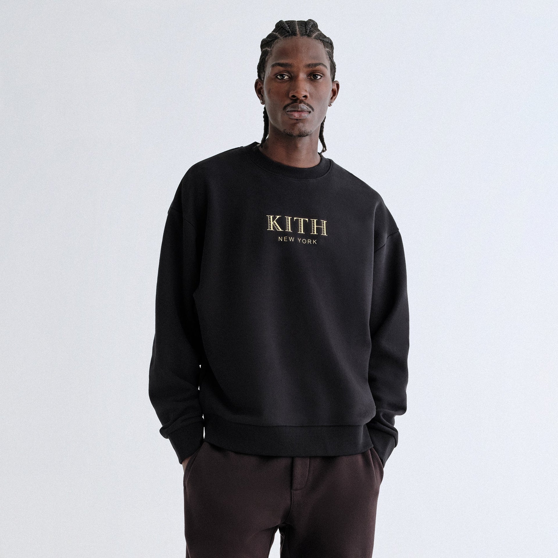 Kith New York Gilded Nelson Crewneck - Black