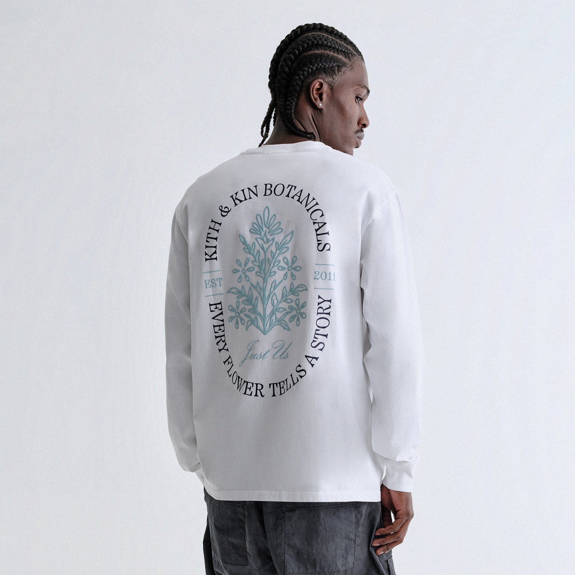 Kith & Kin Botanical Long Sleeve Tee - White