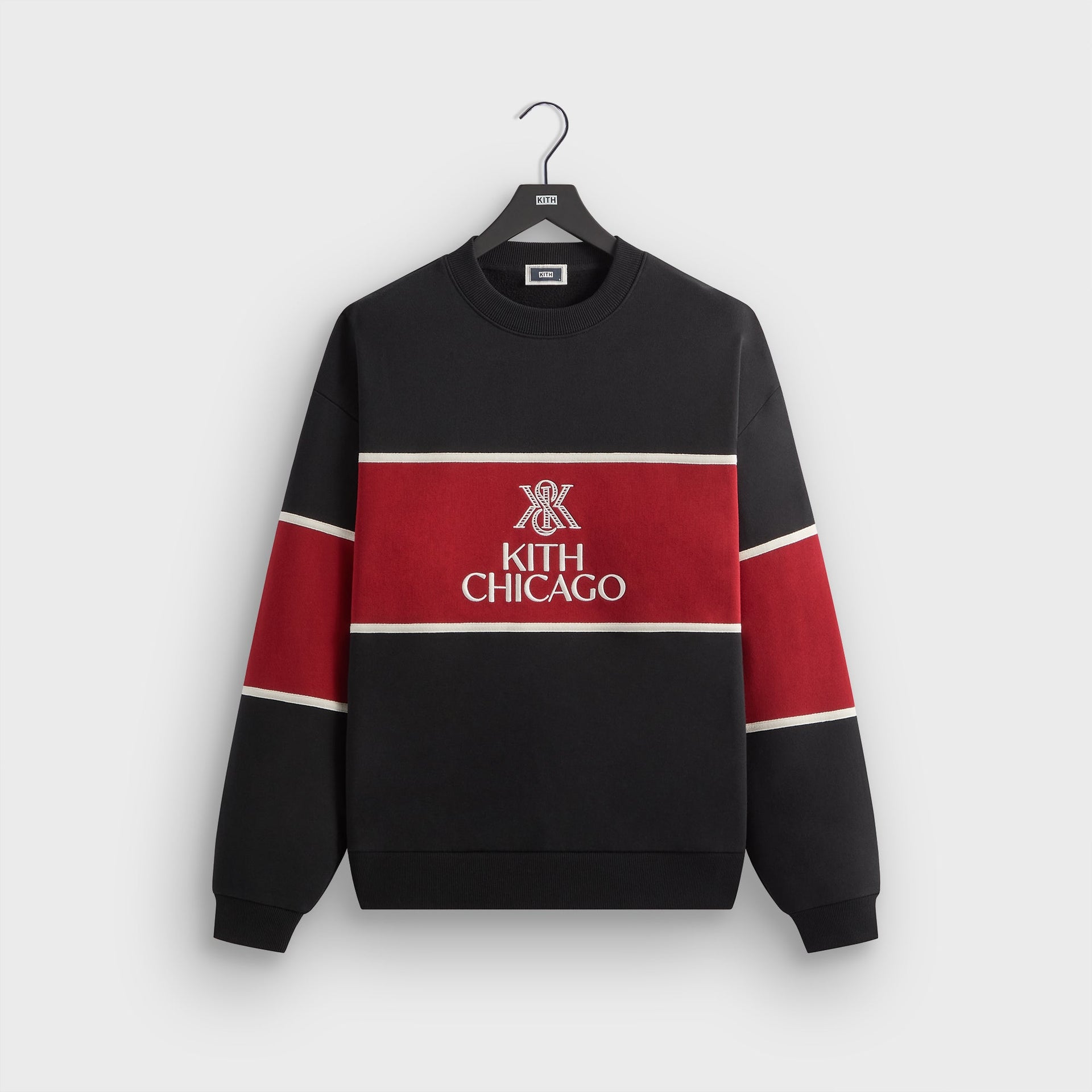 Kith Chicago Panelled Nelson Crewneck - Black