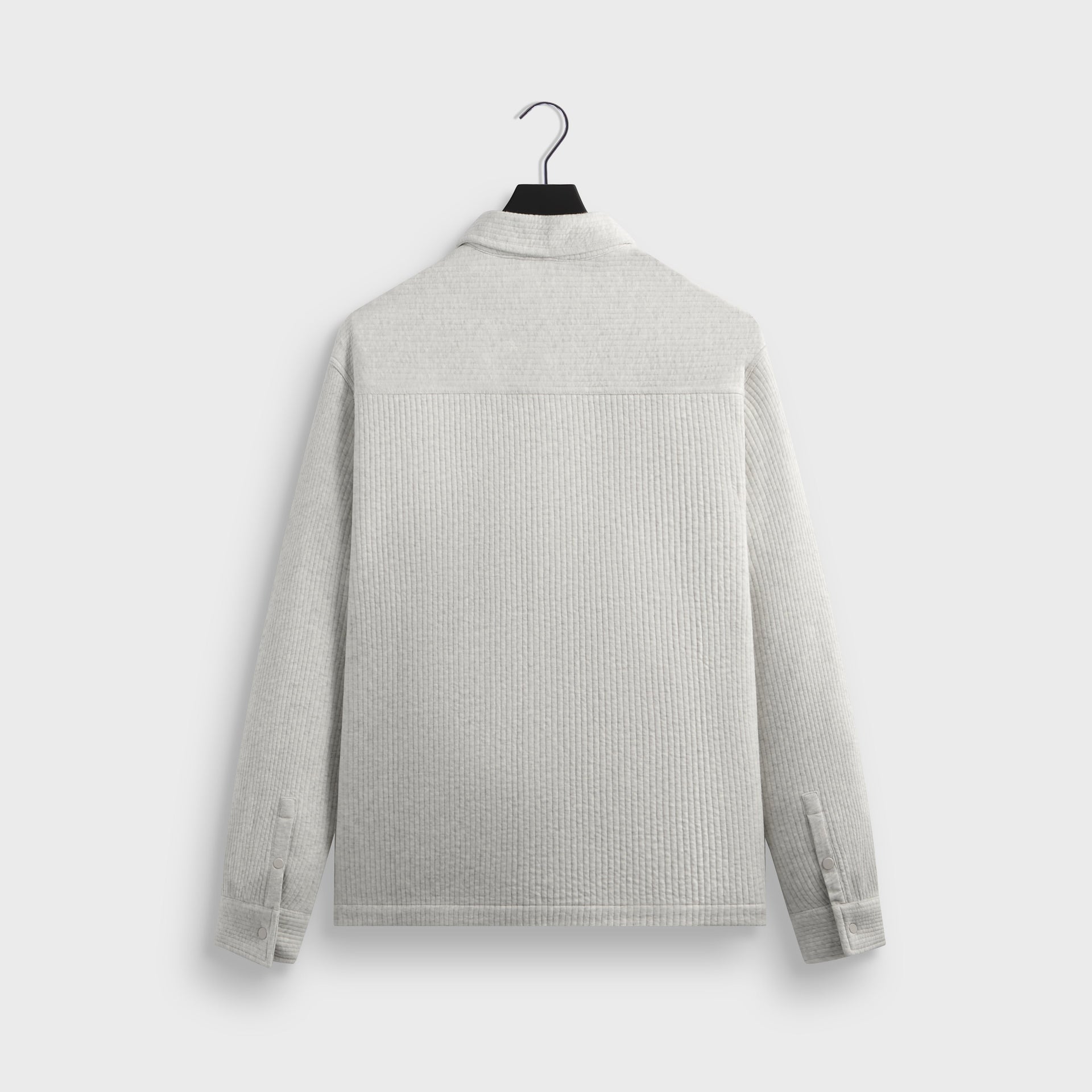 Kith Striped Interlock Ginza Shirt Jacket -  Light Heather Grey