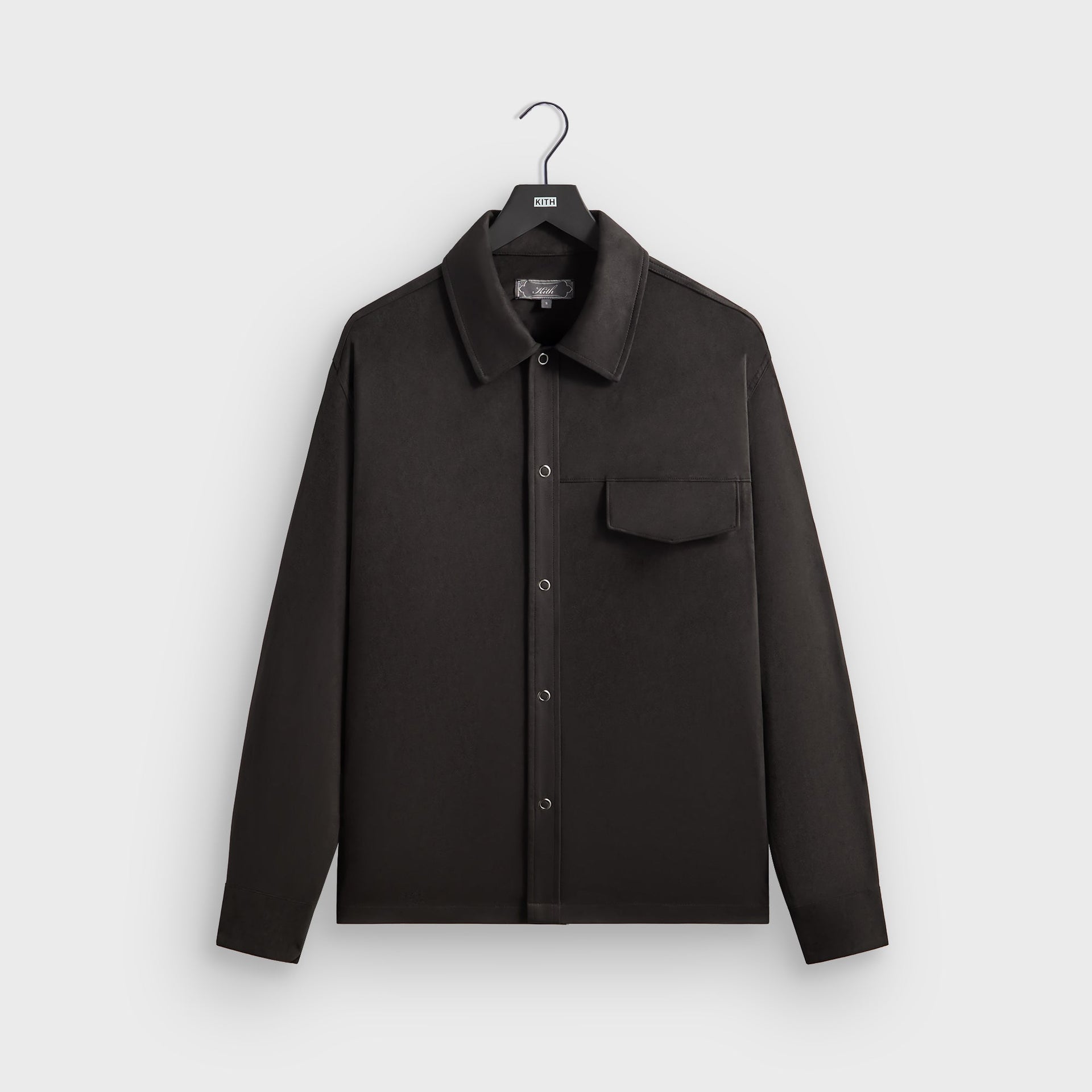 Kith Montague Microsuede Shirt - Black