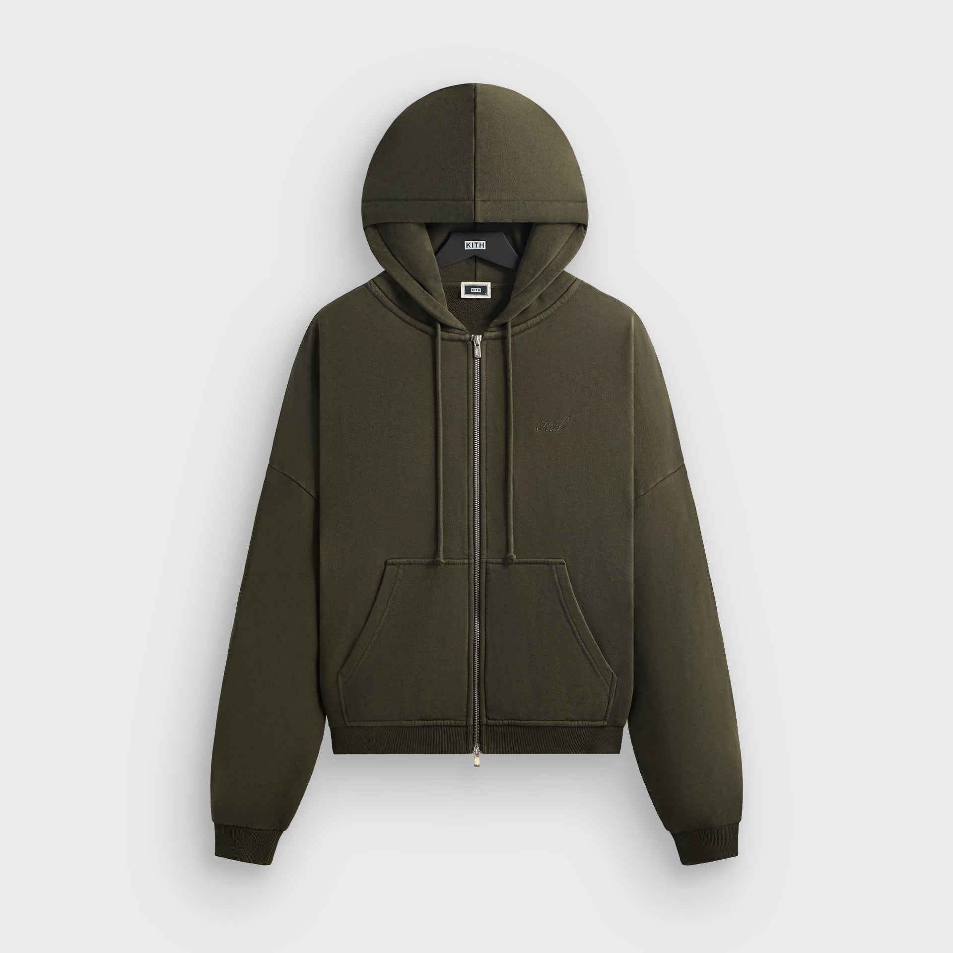 Kith Lofty Fleece Cropped Braxton Hoodie - Cypress