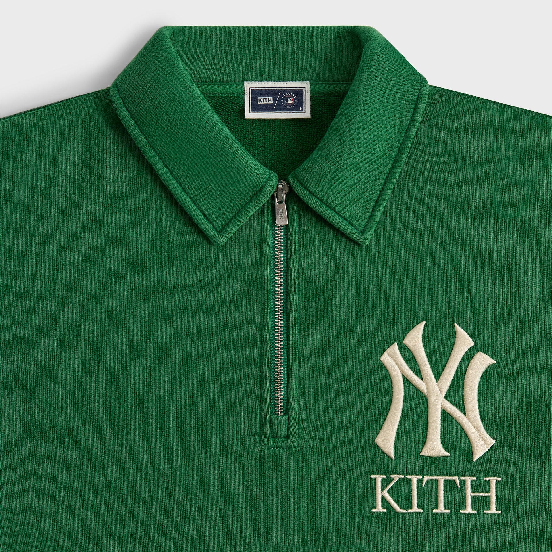 Kith for the New York Yankees Quarter Zip Popover Sweatshirt - Kelly