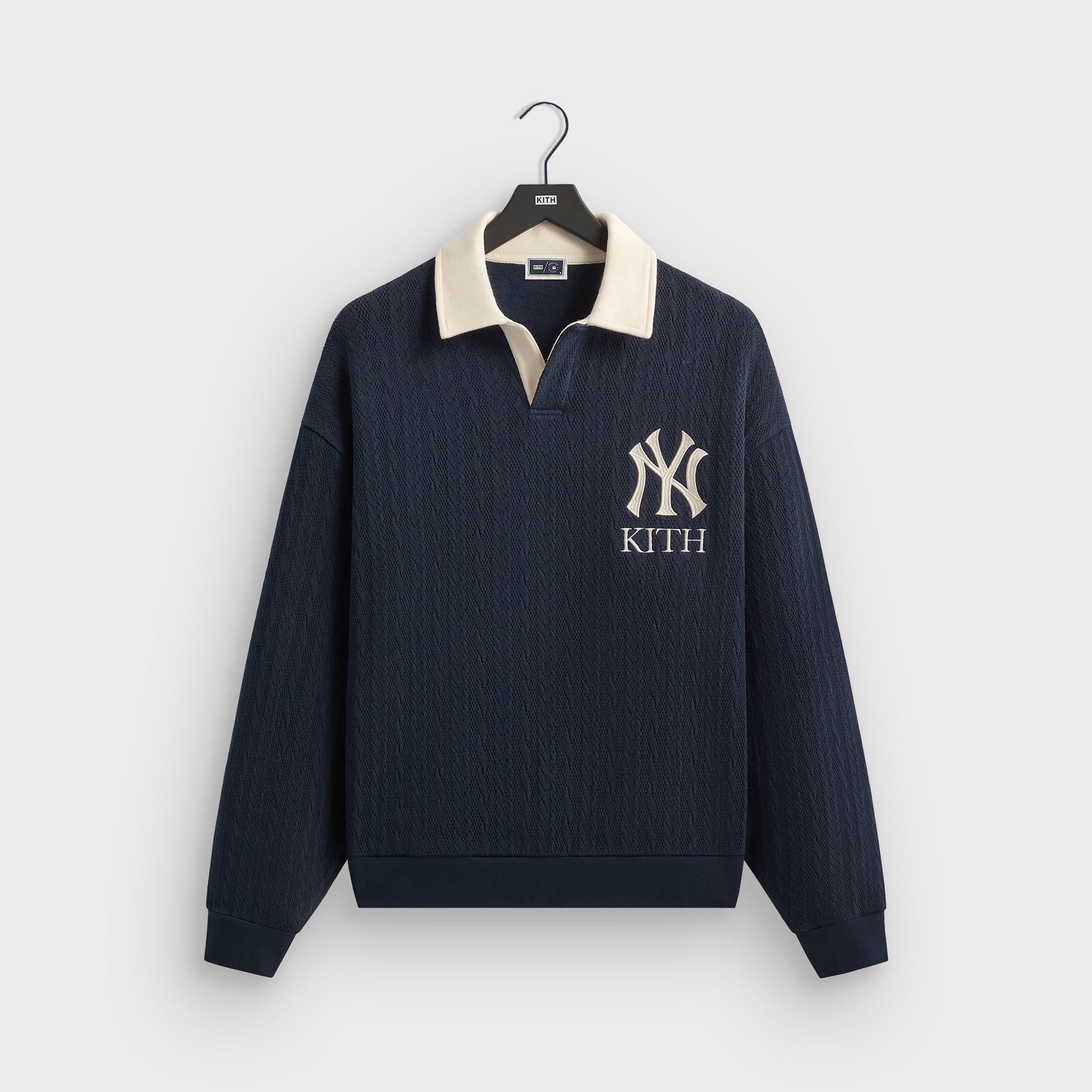 Kith for the New York Yankees Cable Fleece Nelson Sweatshirt - Nocturnal