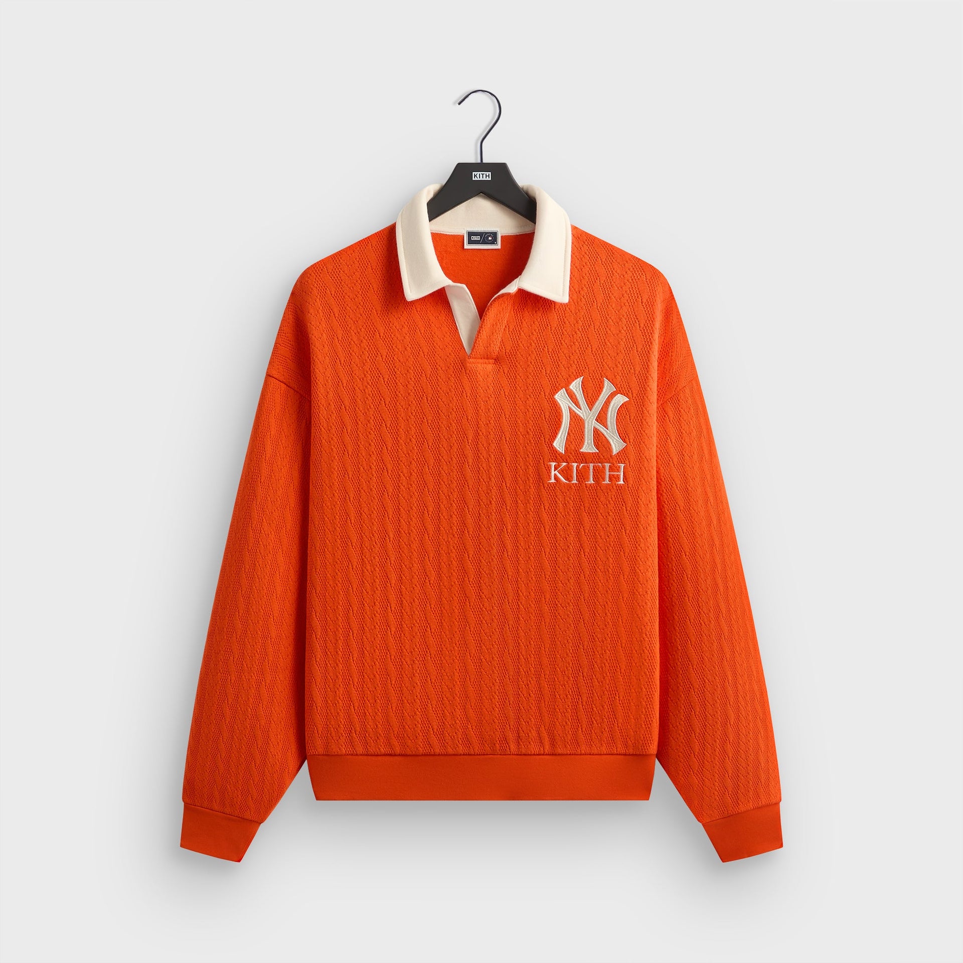 Kith for the New York Yankees Cable Fleece Nelson Sweatshirt - Poppy