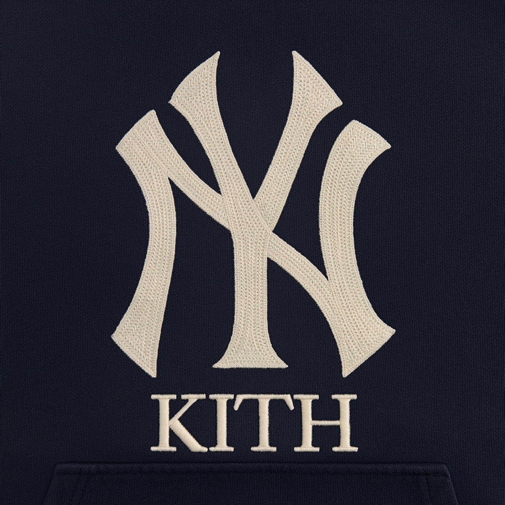 Kith for the New York Yankees Plush Fleece Cropped Braxton Hoodie - Nocturnal