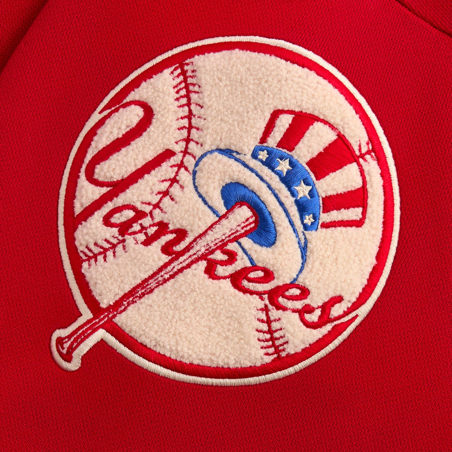 Kith for the New York Yankees Plush Fleece Cropped Braxton Hoodie - Fame