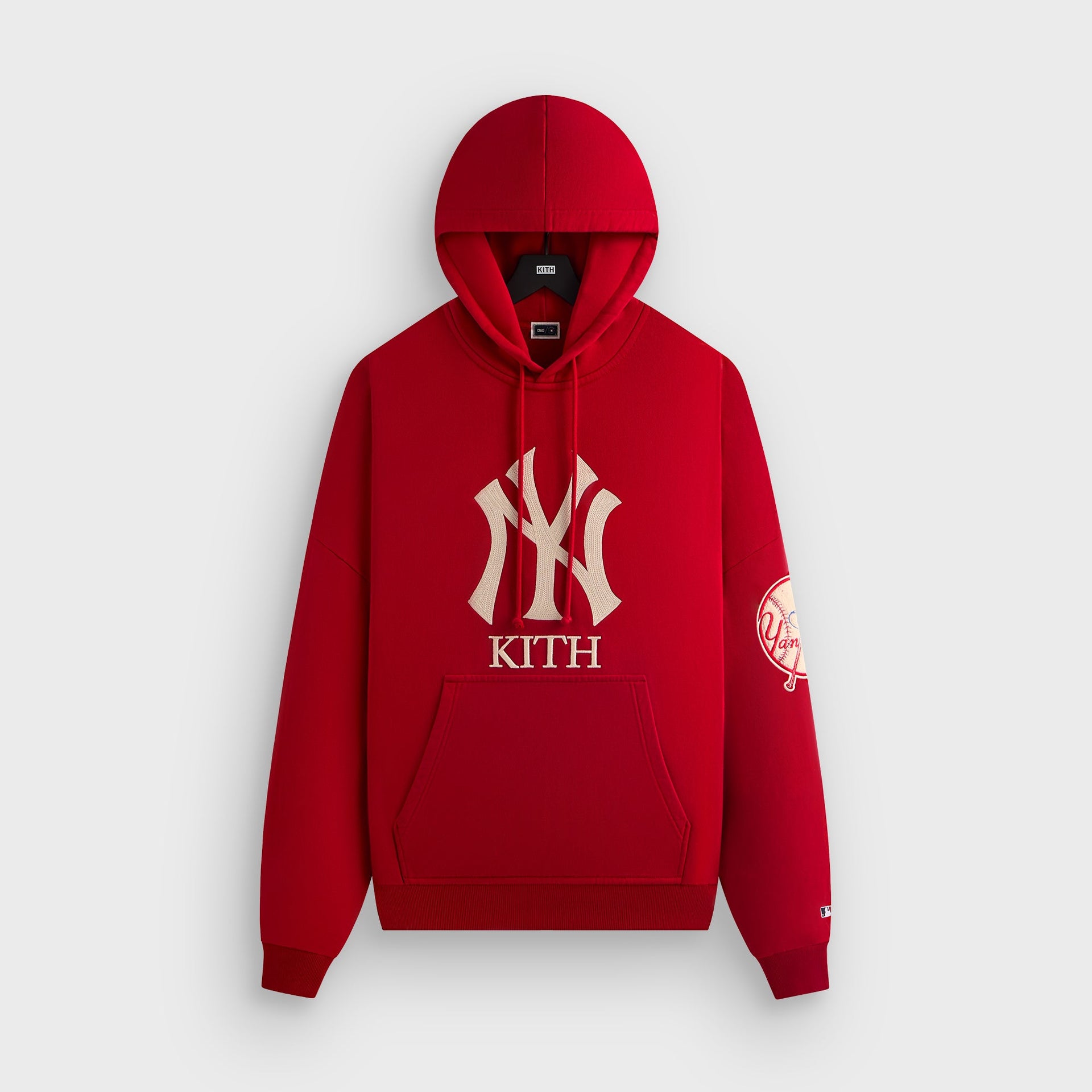 Kith for the New York Yankees Plush Fleece Cropped Braxton Hoodie - Fame