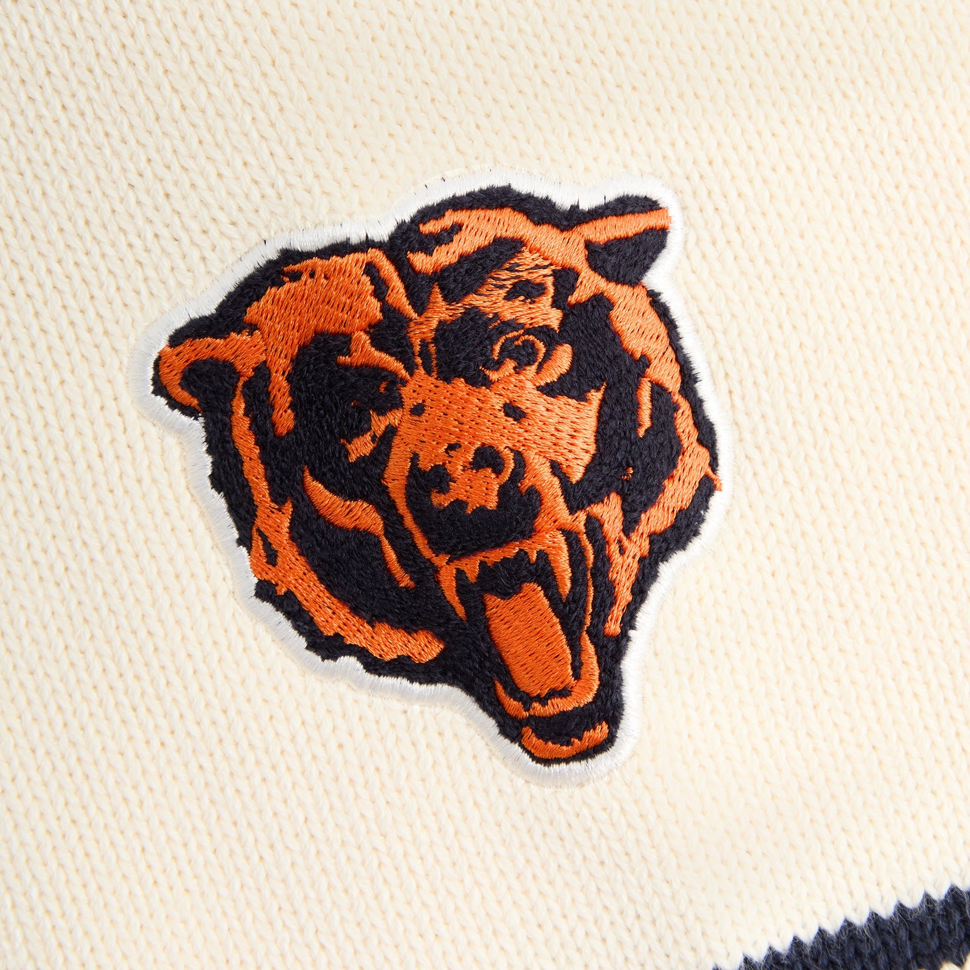 Kith for the NFL Chicago Bears V-Neck Beau Knit Sweater - Sandrift